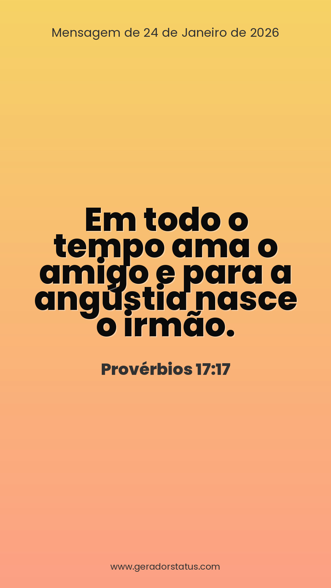 Status do dia: Versículo