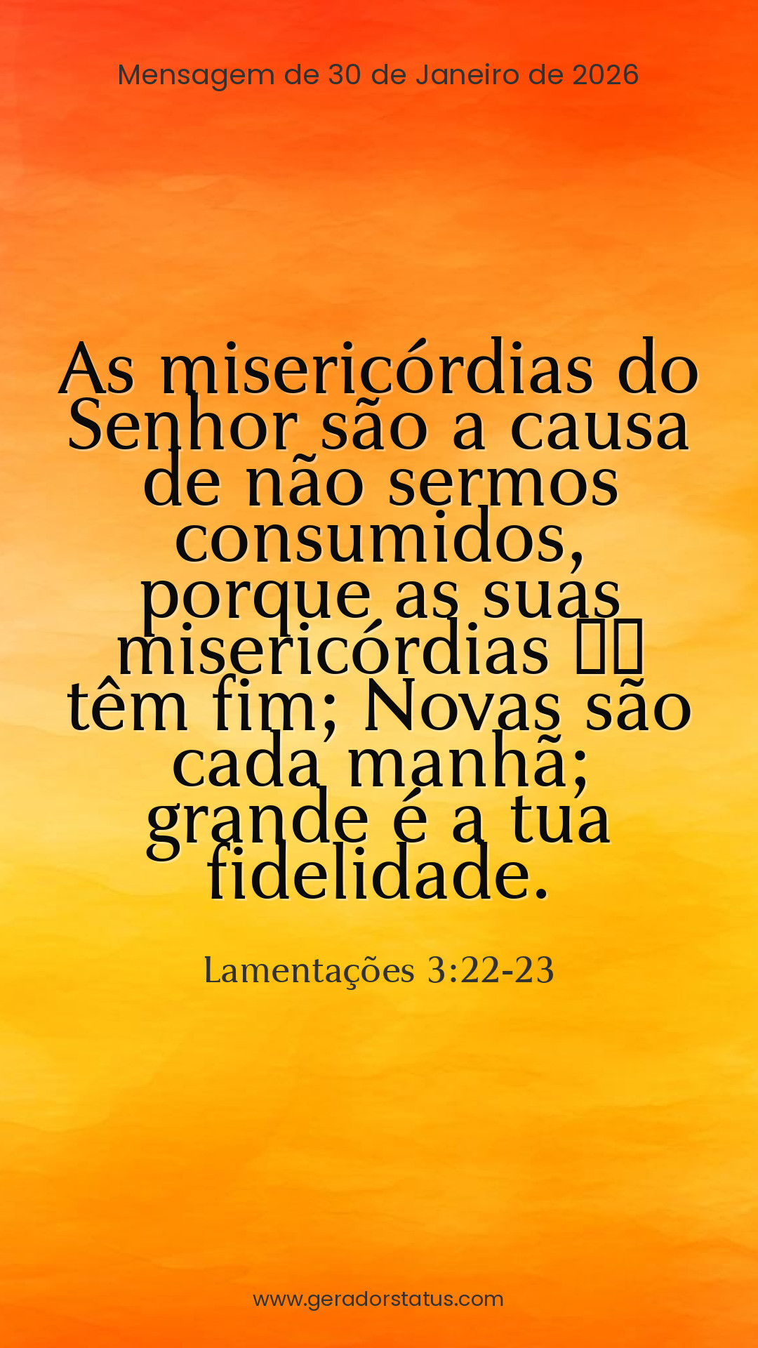 Status do dia: Versículo