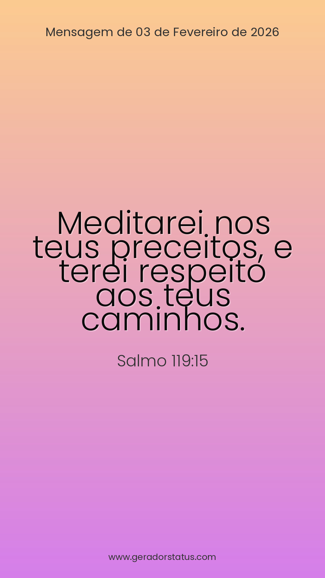 Status do dia: Salmo