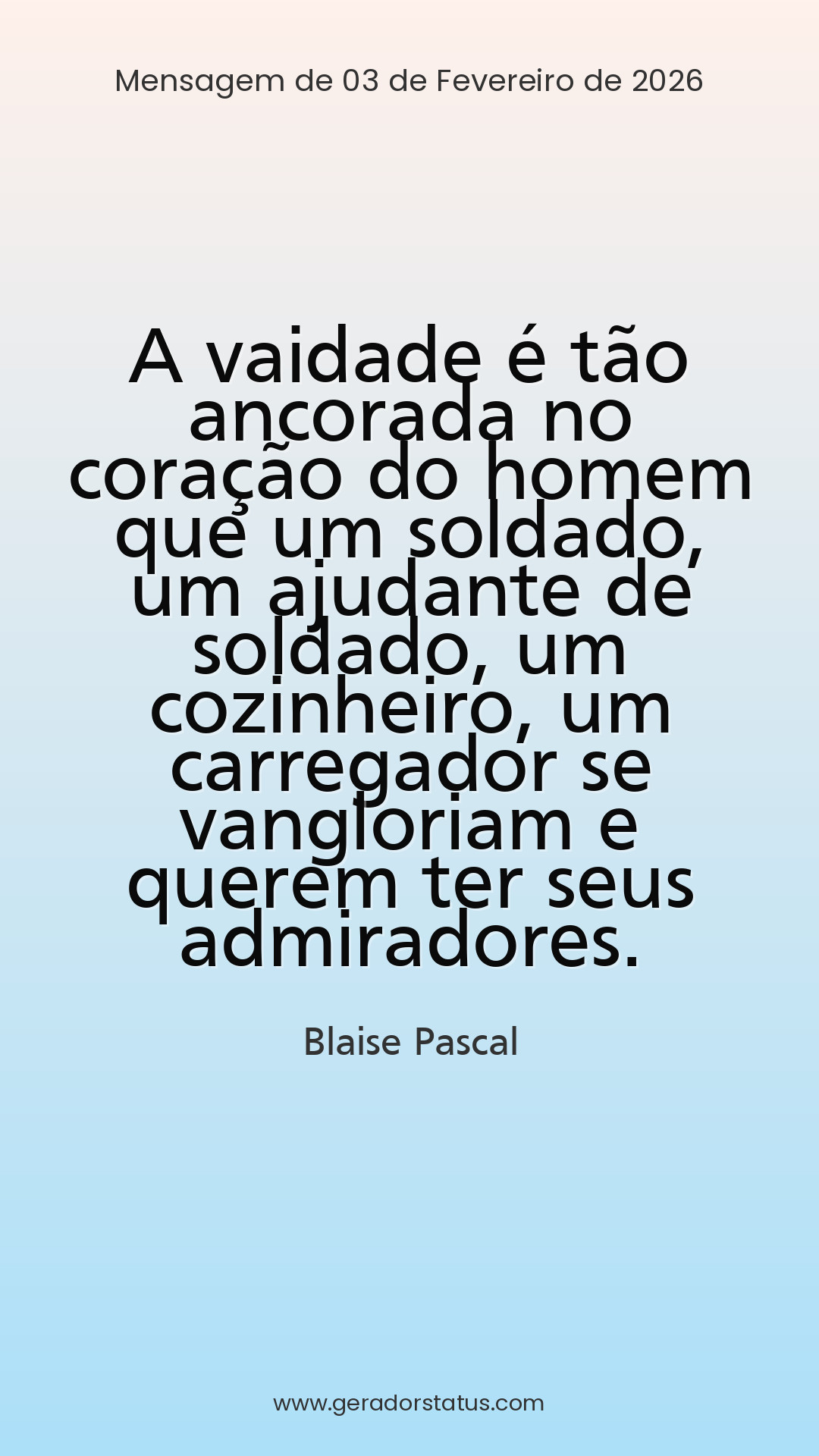 Status do dia: Reflexão