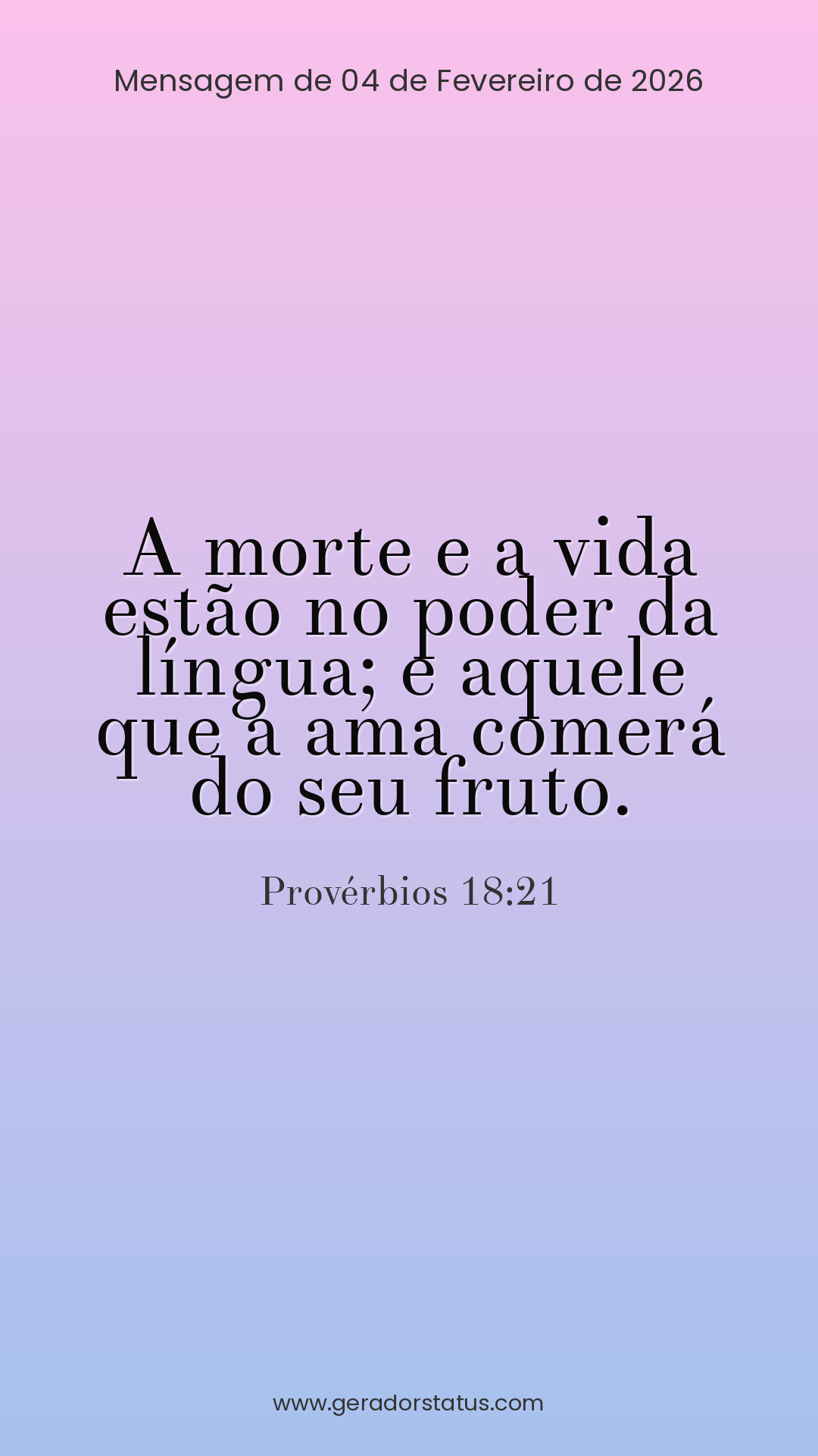 Status do dia: Versículo