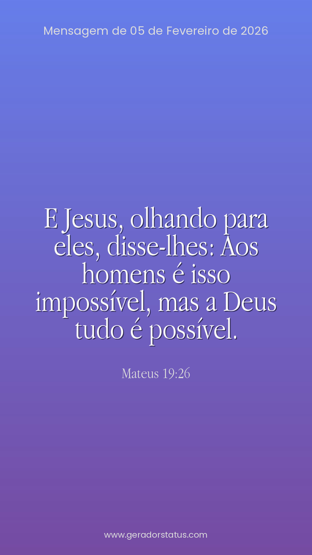 Status do dia: Versículo