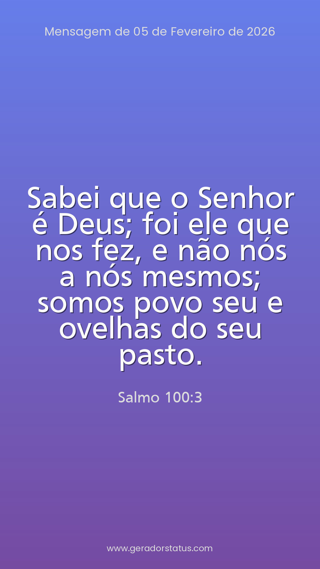 Status do dia: Salmo