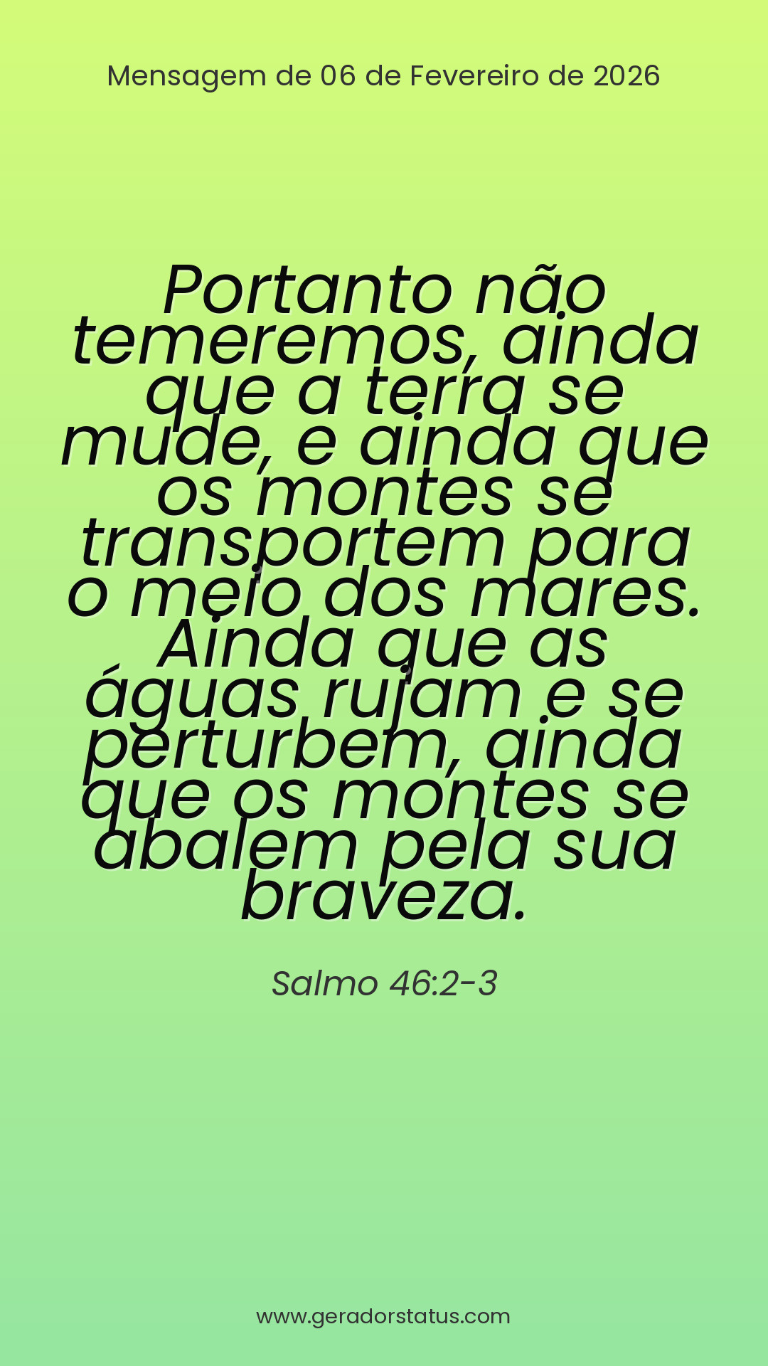 Status do dia: Salmo