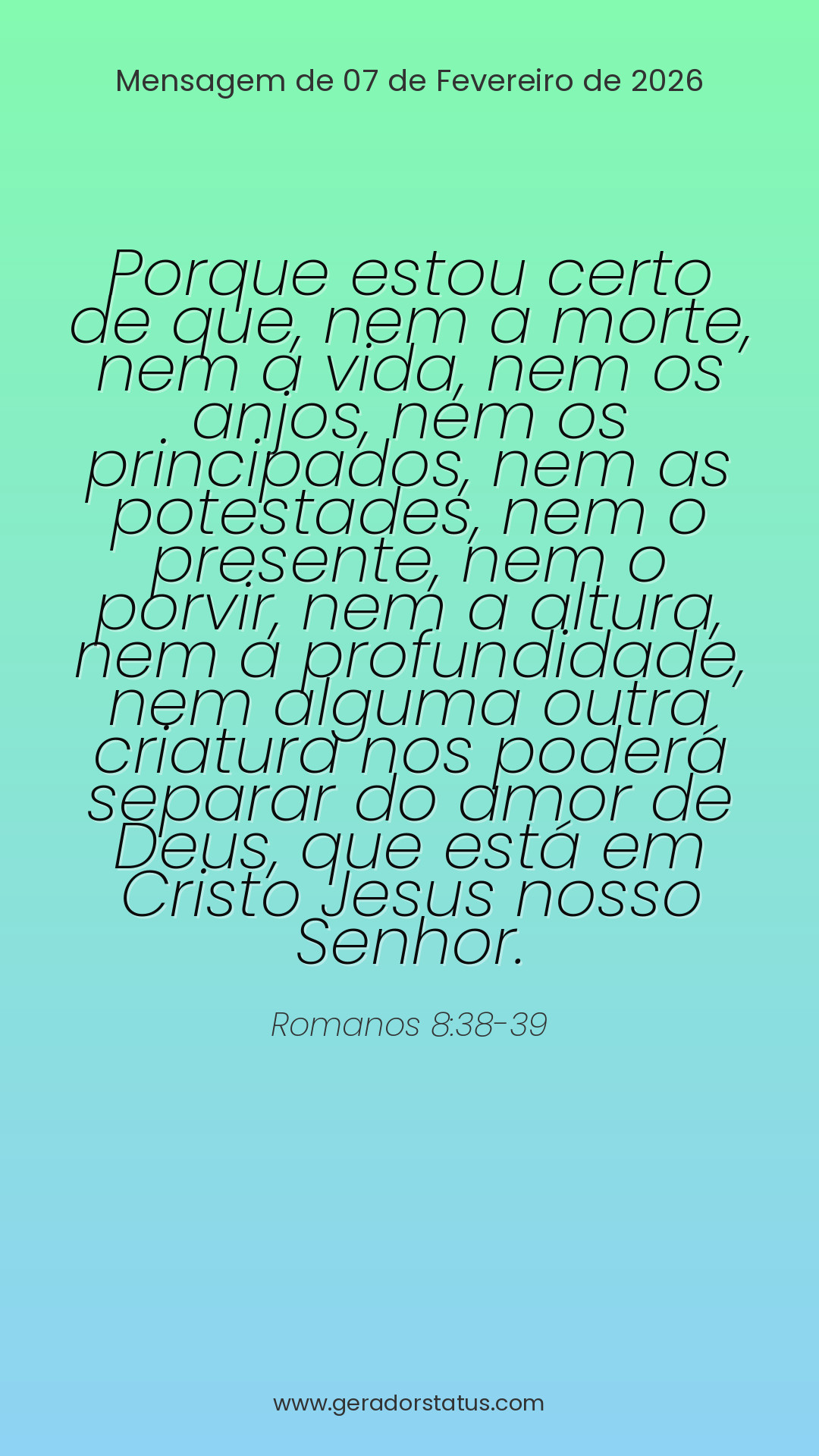 Status do dia: Versículo