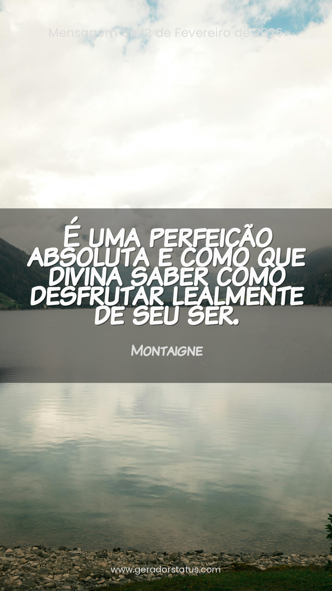 Status do dia: Reflexão