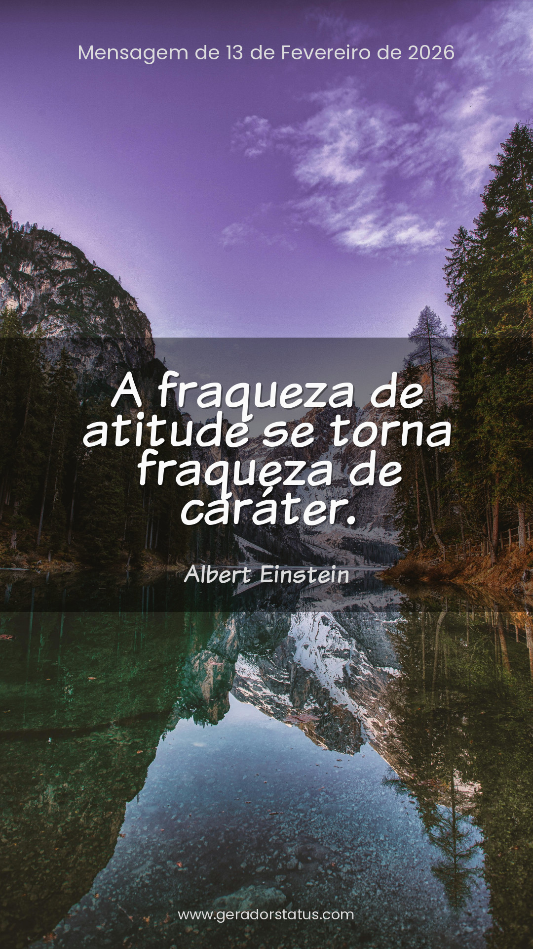 Status do dia: Reflexão