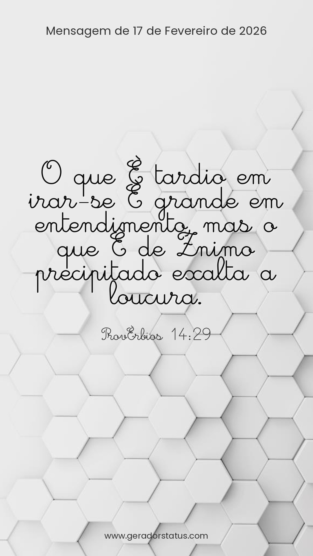 Status do dia: Versículo