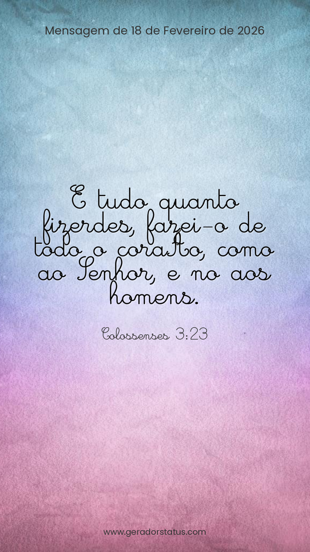 Status do dia: Versículo