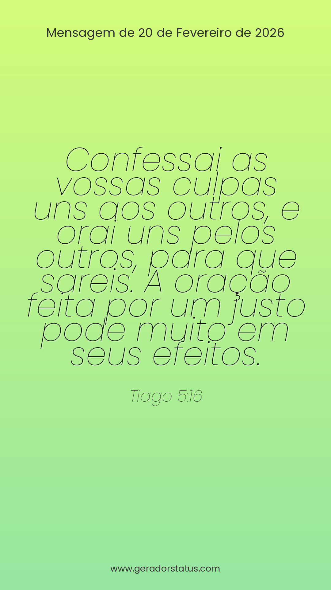 Status do dia: Versículo