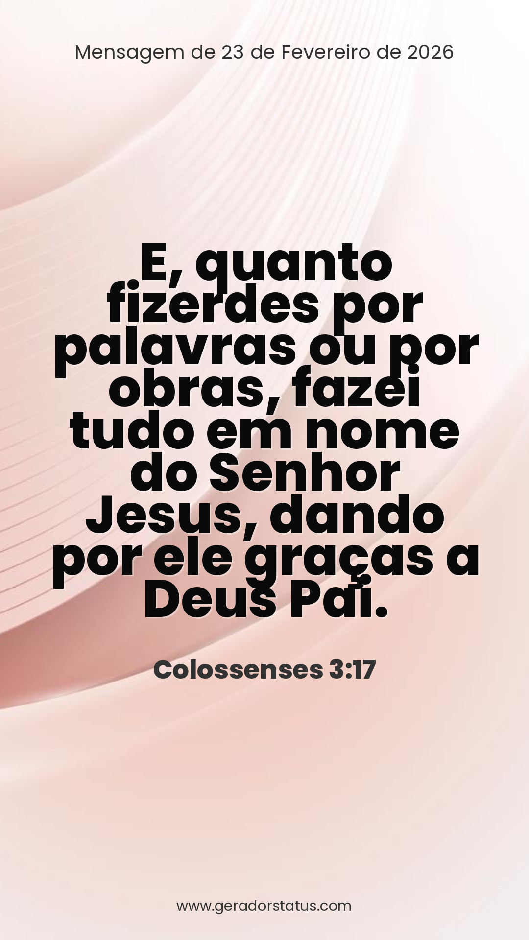 Status do dia: Versículo