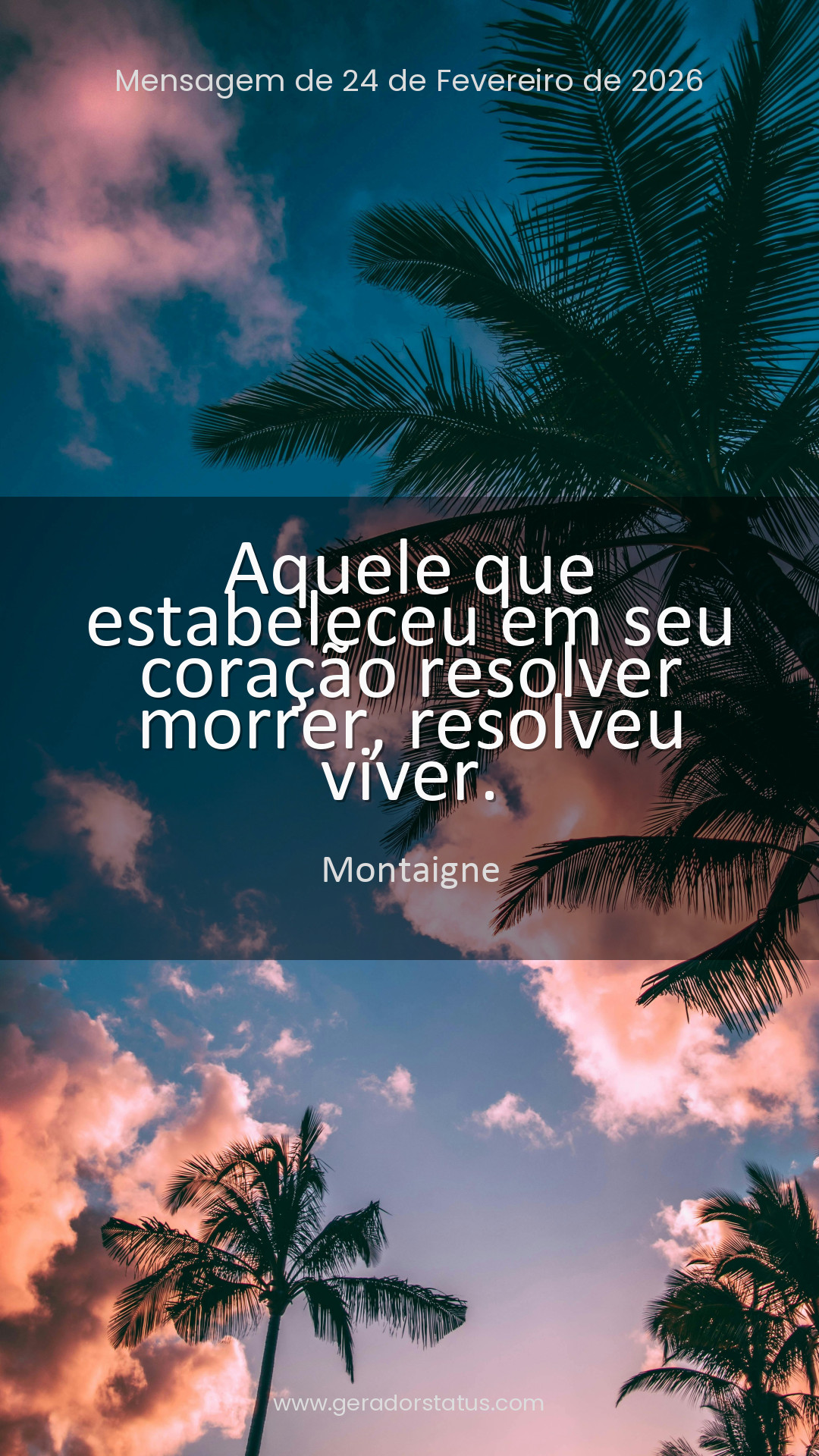 Status do dia: Reflexão