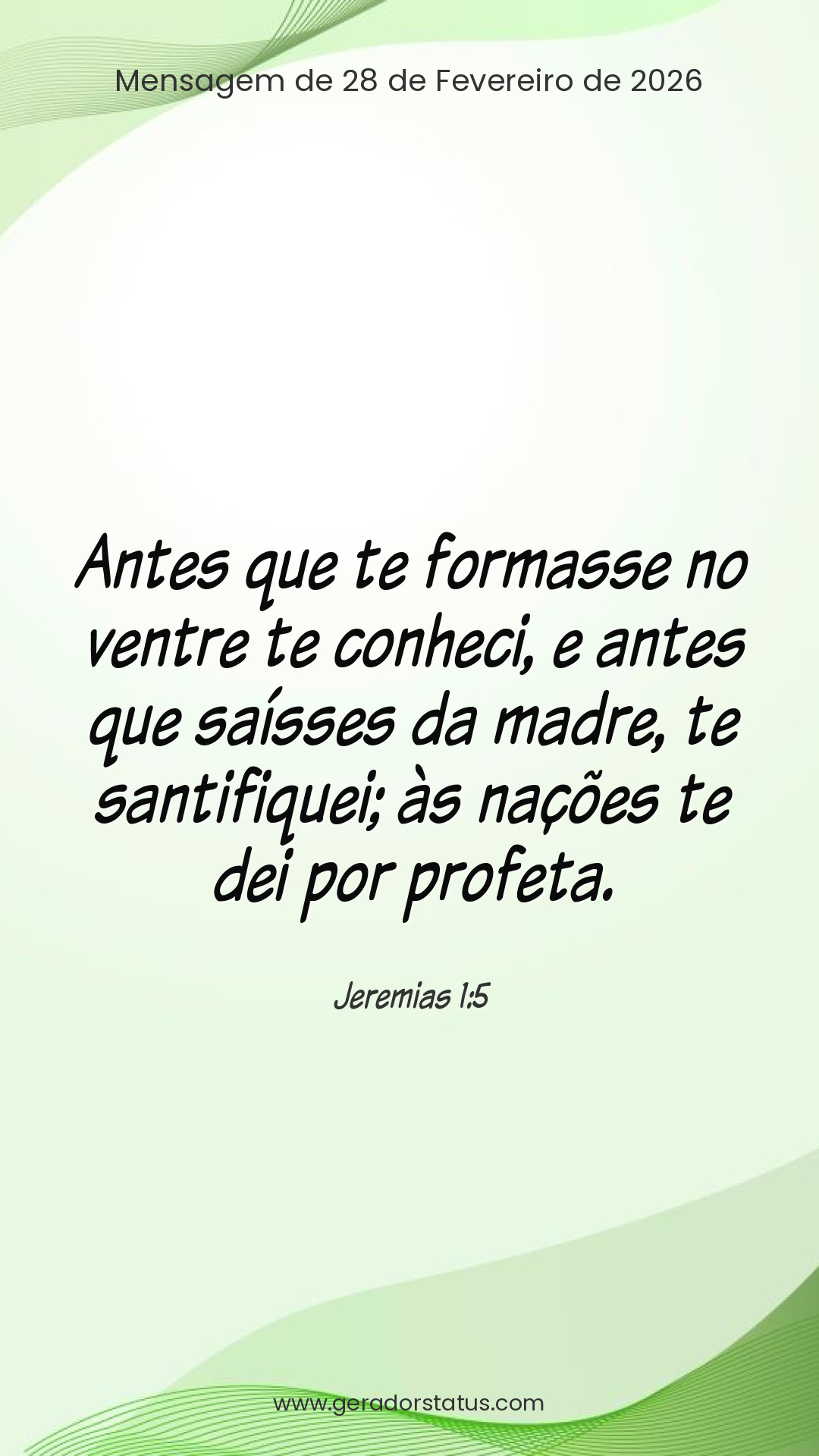 Status do dia: Versículo