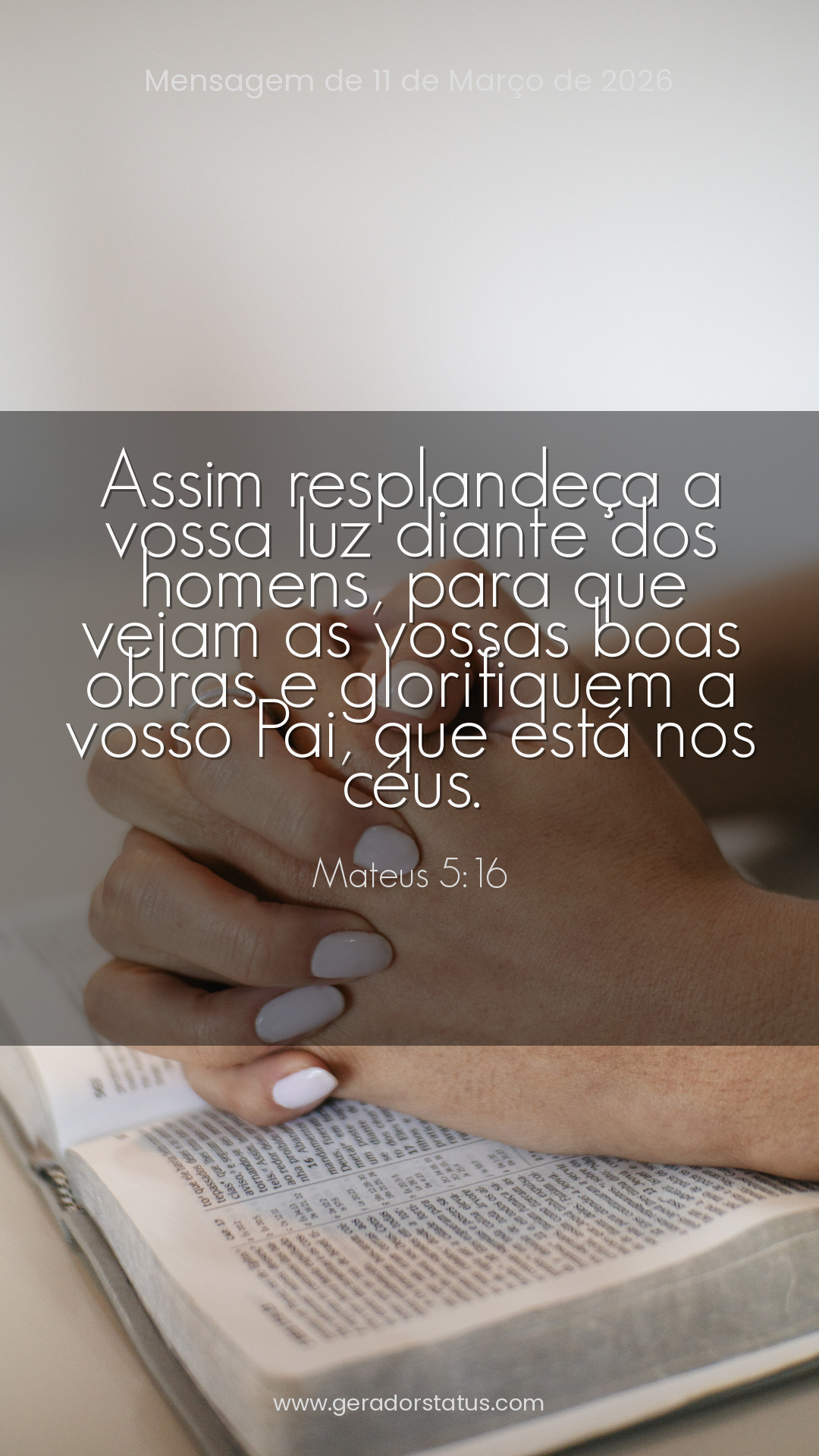 Status do dia: Versículo