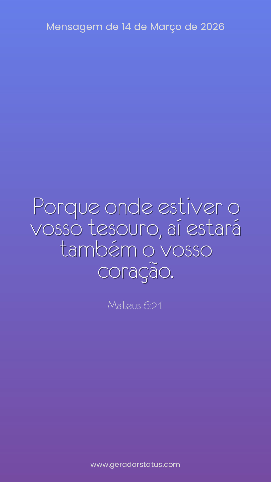 Status do dia: Versículo