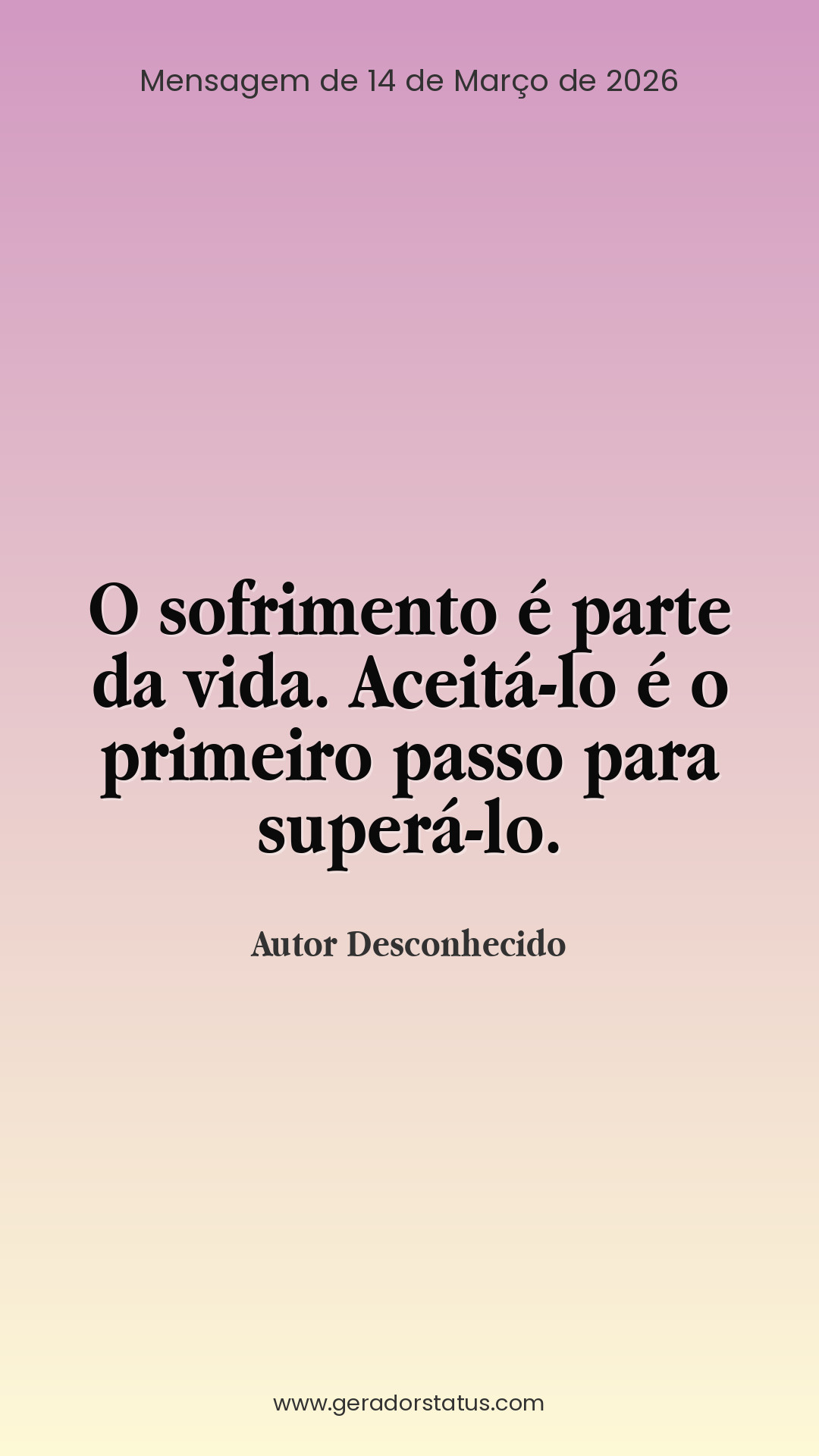 Status do dia: Reflexão