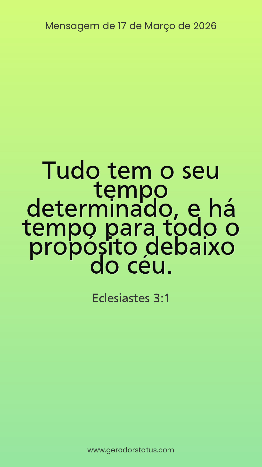 Status do dia: Versículo