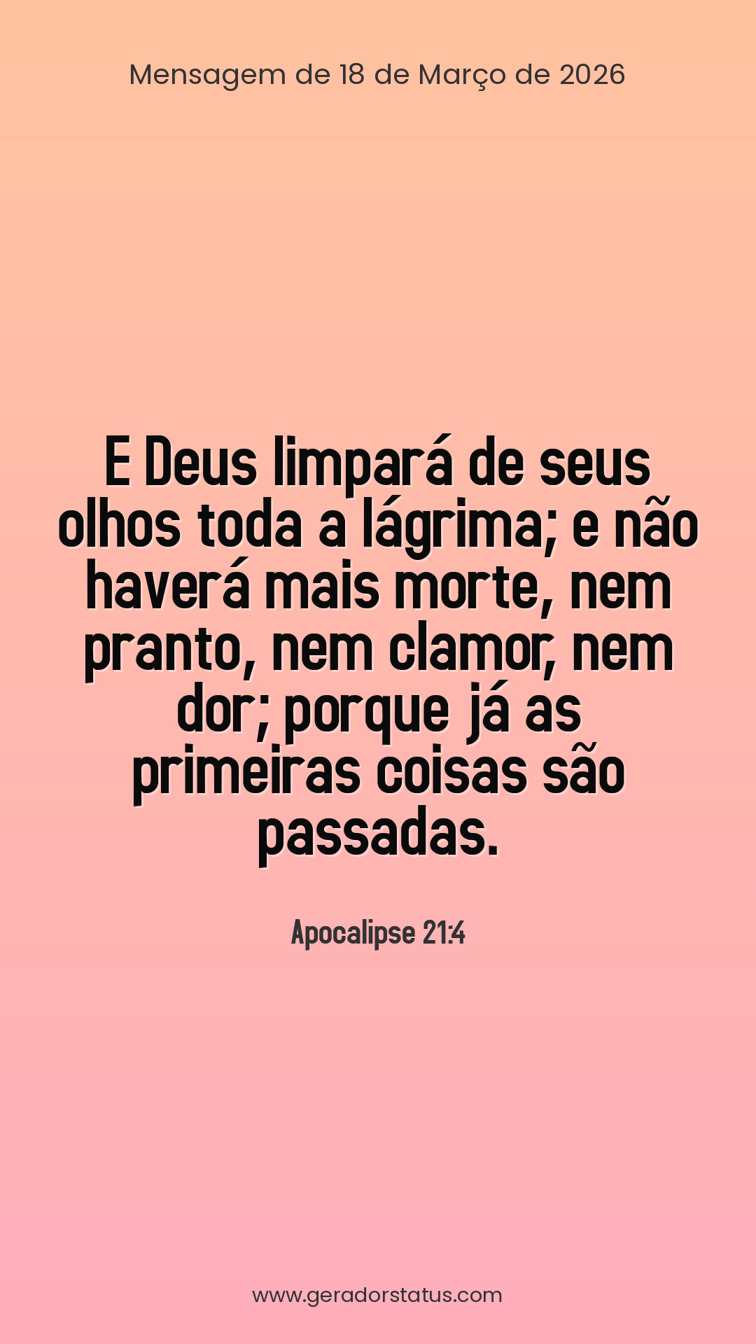 Status do dia: Versículo