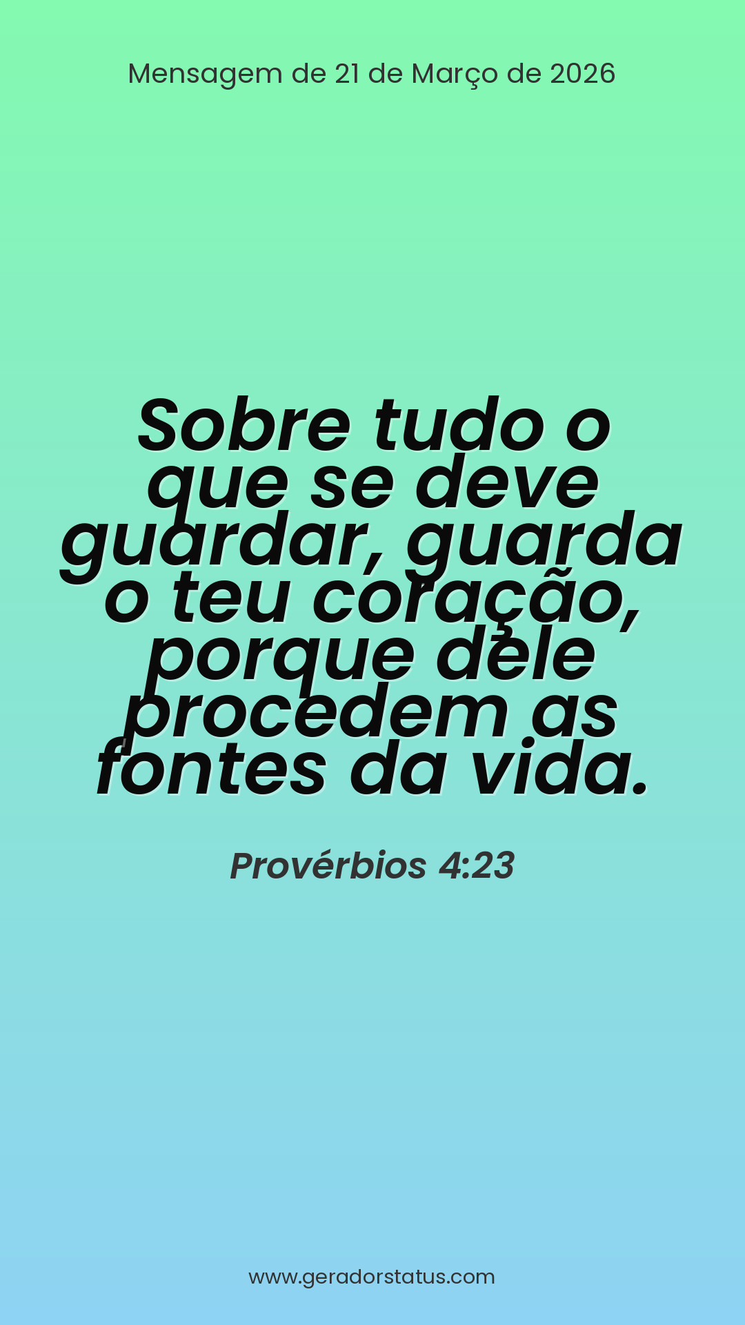 Status do dia: Versículo