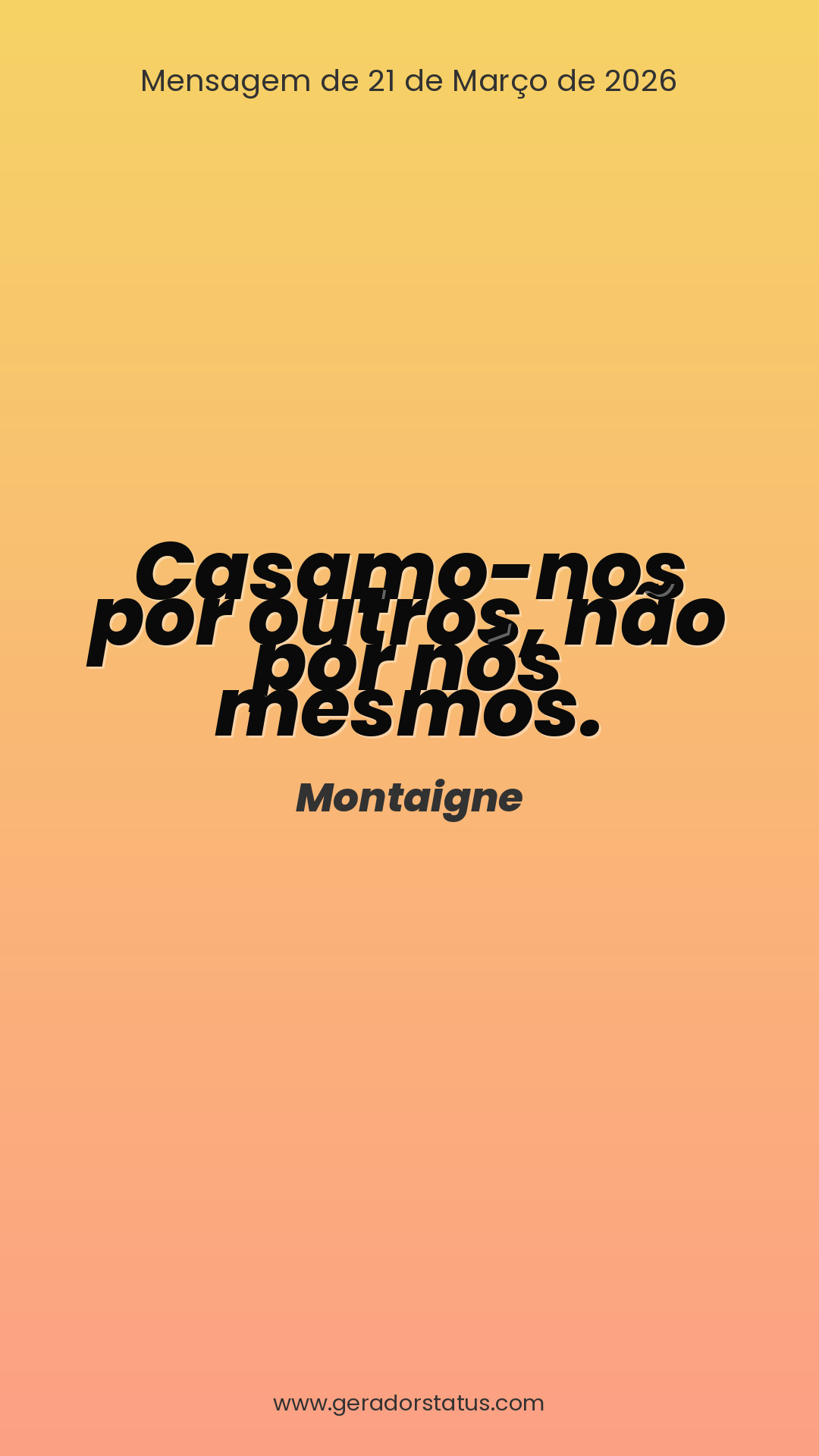 Status do dia: Reflexão