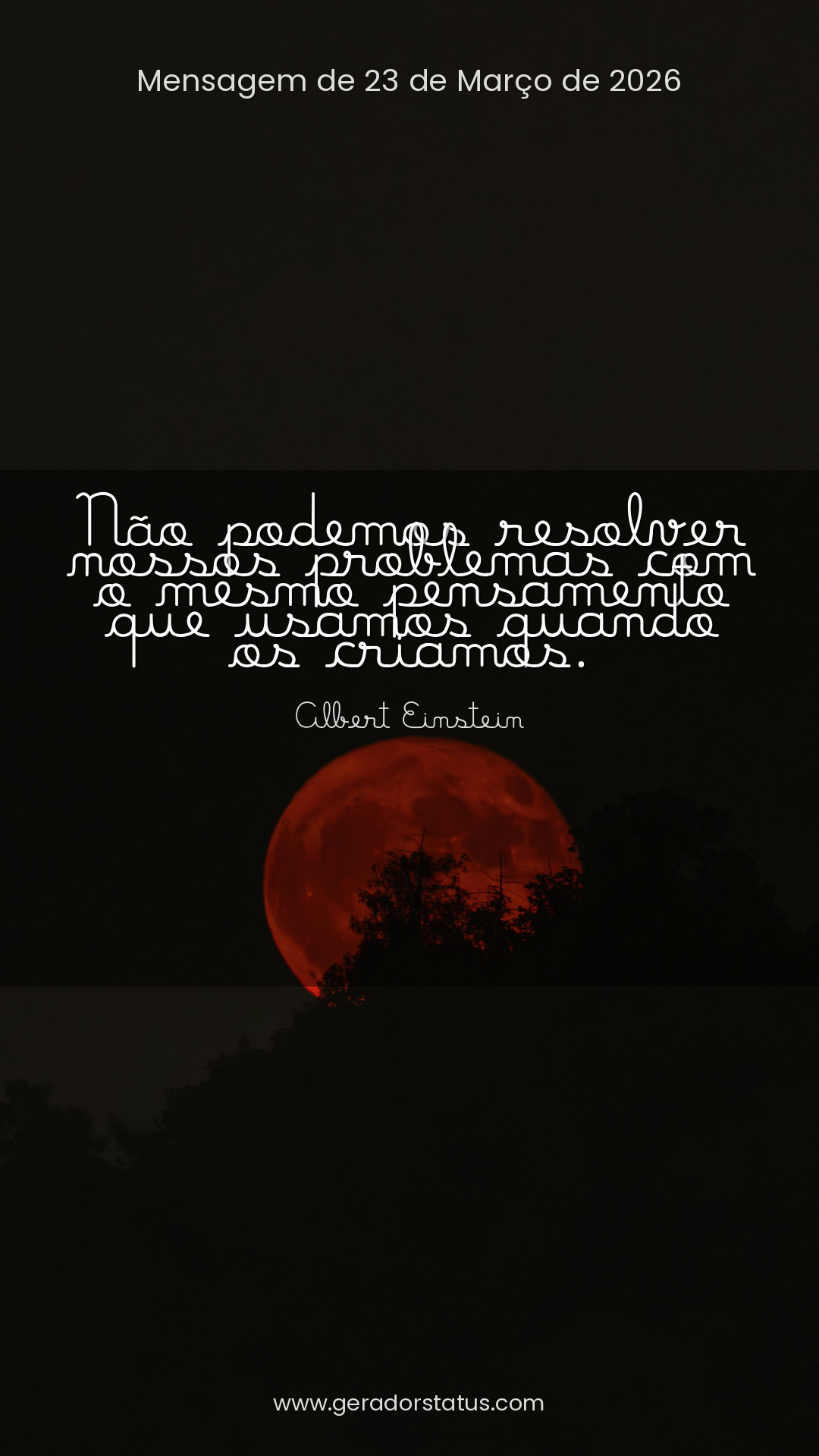 Status do dia: Reflexão