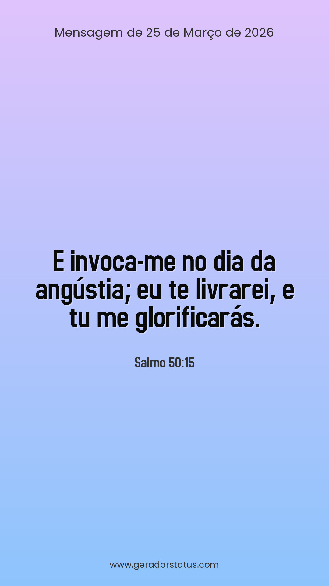 Status do dia: Salmo