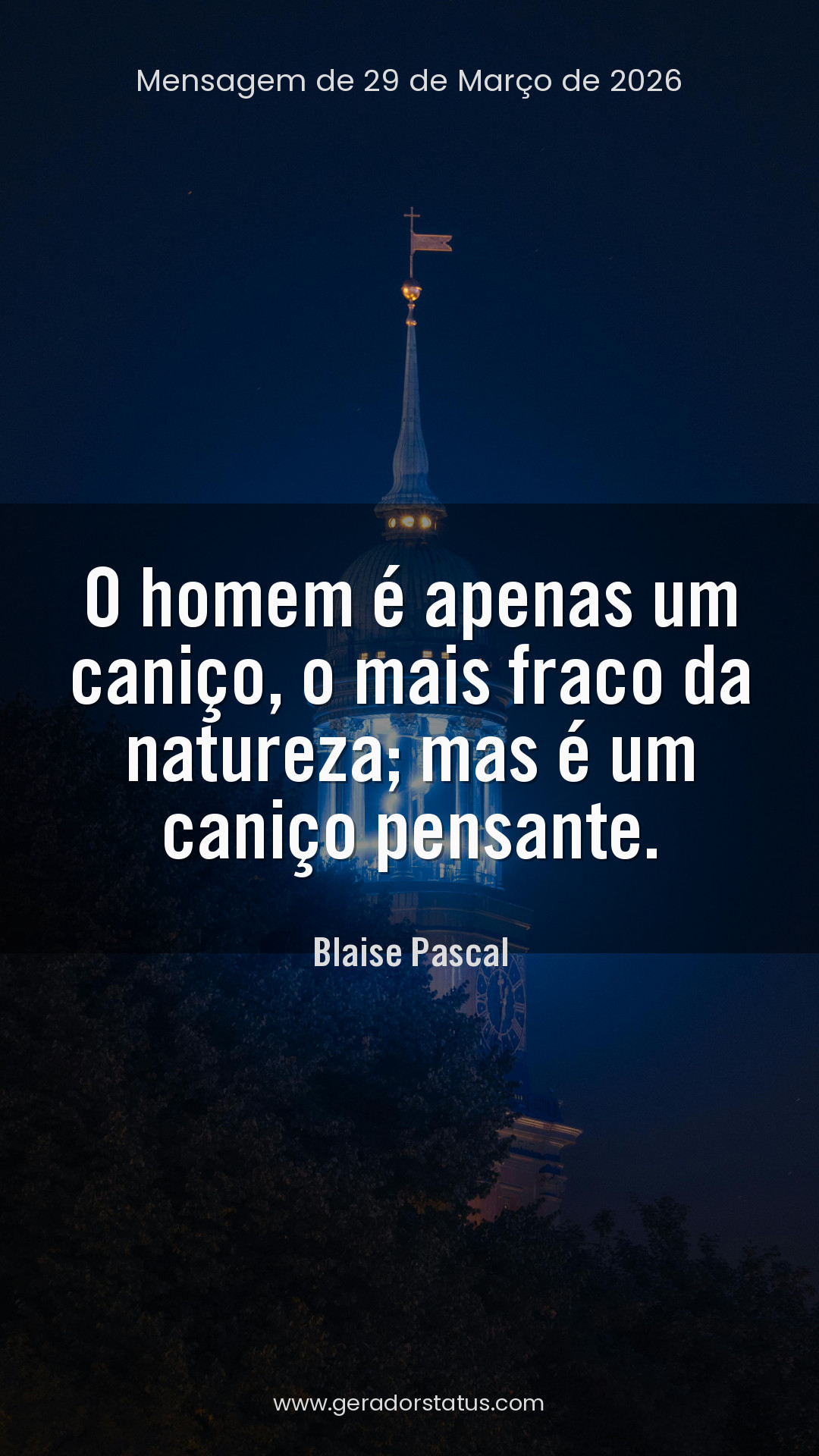 Status do dia: Reflexão