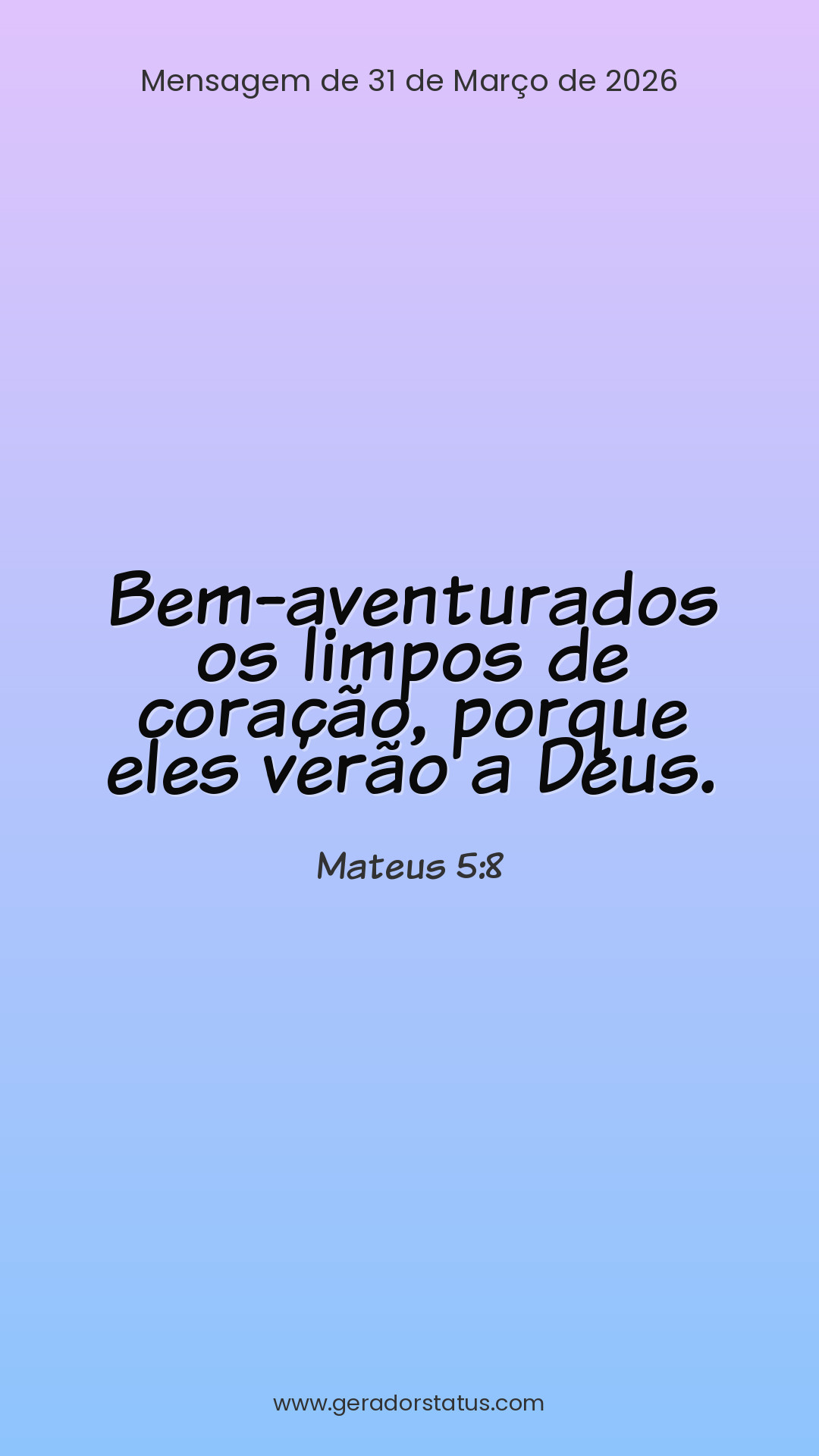 Status do dia: Versículo