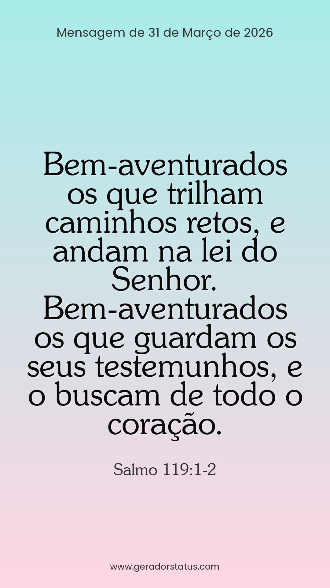 Status do dia: Salmo