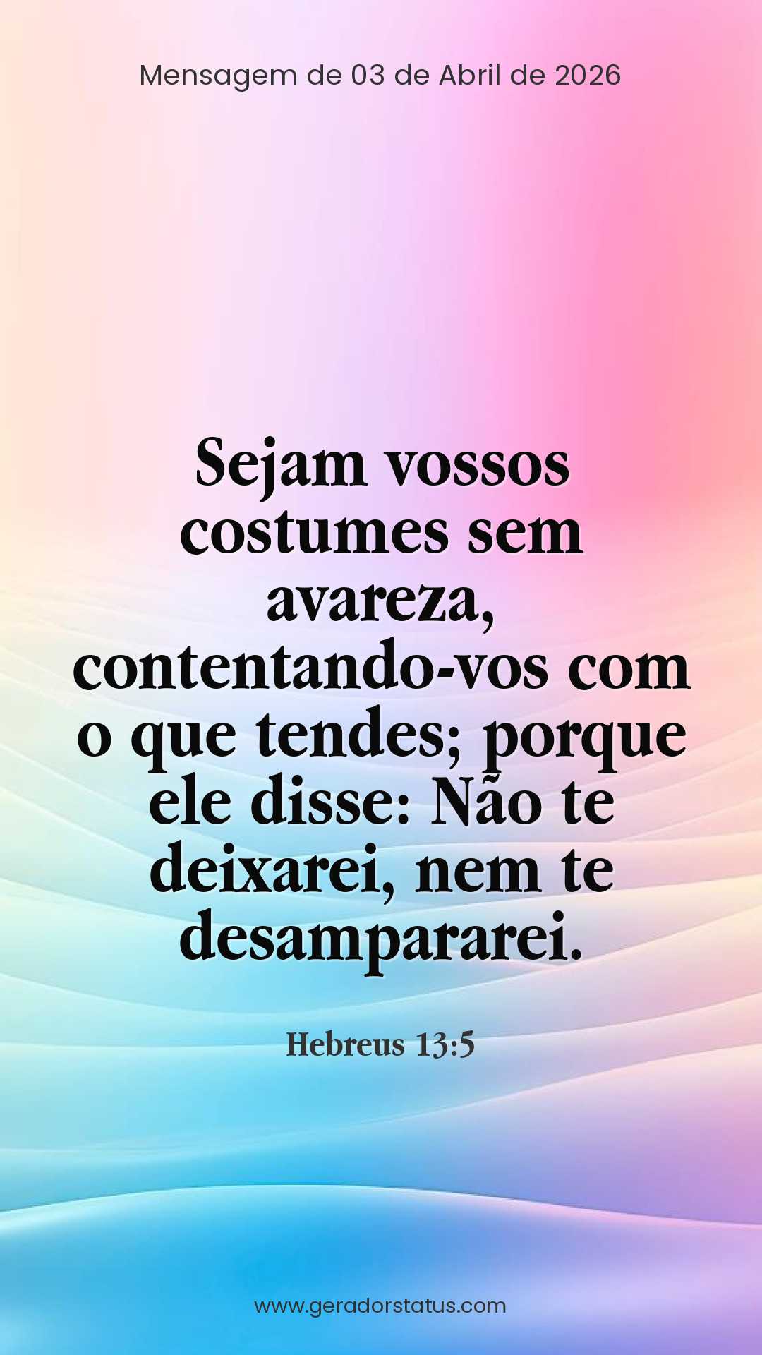 Status do dia: Versículo