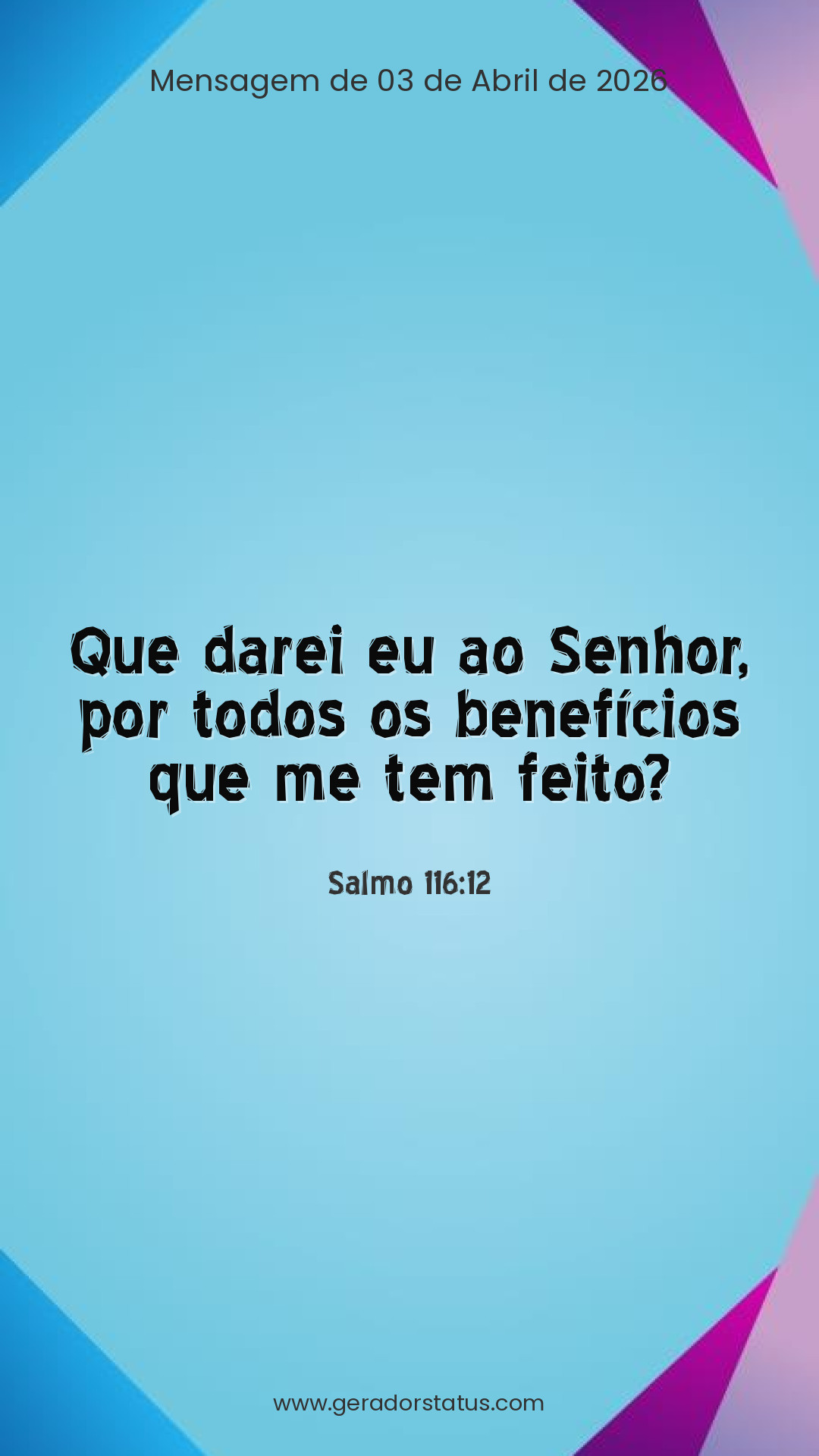 Status do dia: Salmo