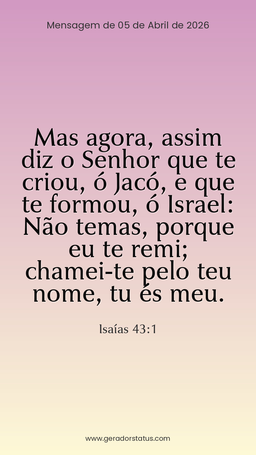 Status do dia: Versículo