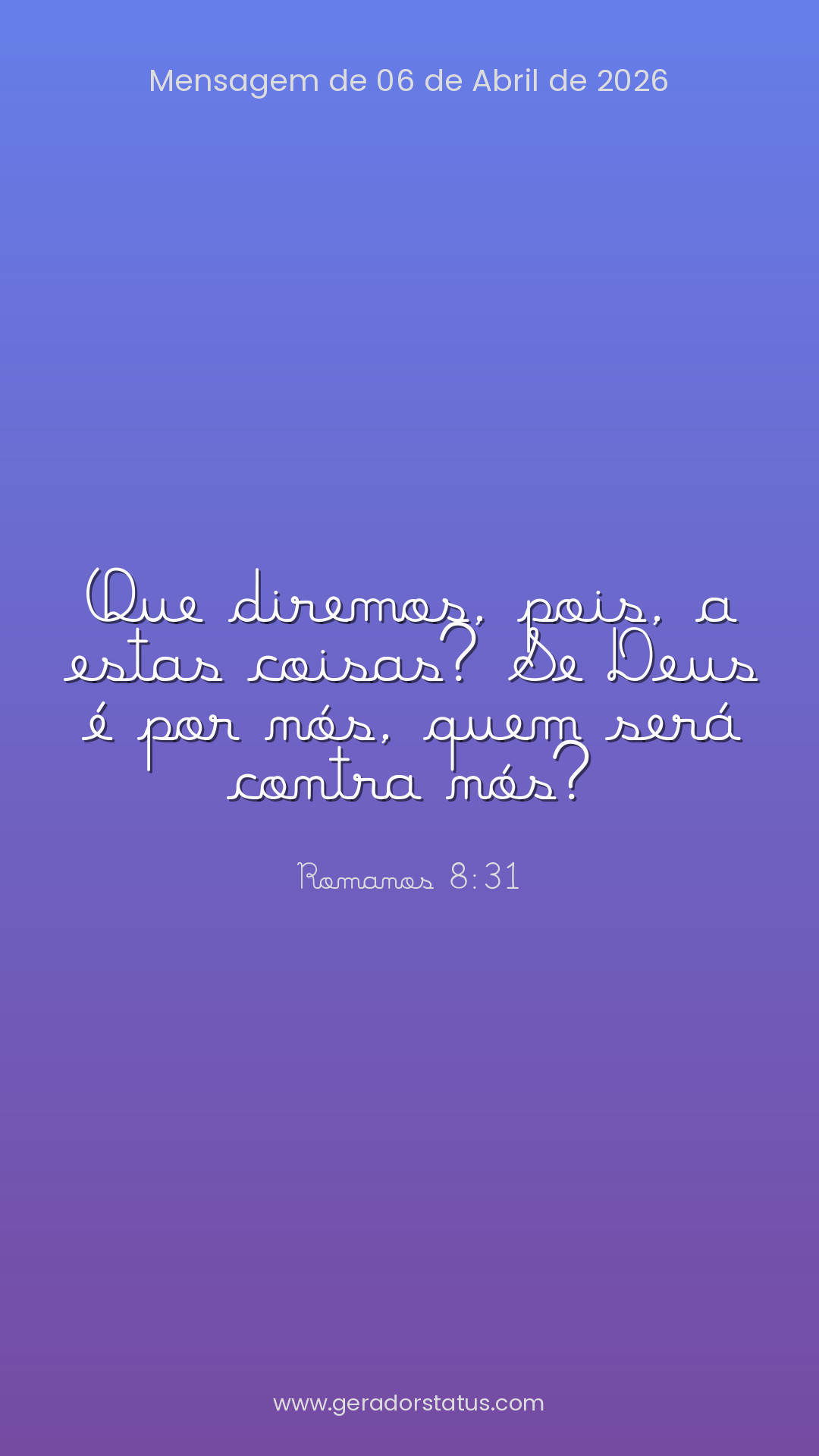 Status do dia: Versículo