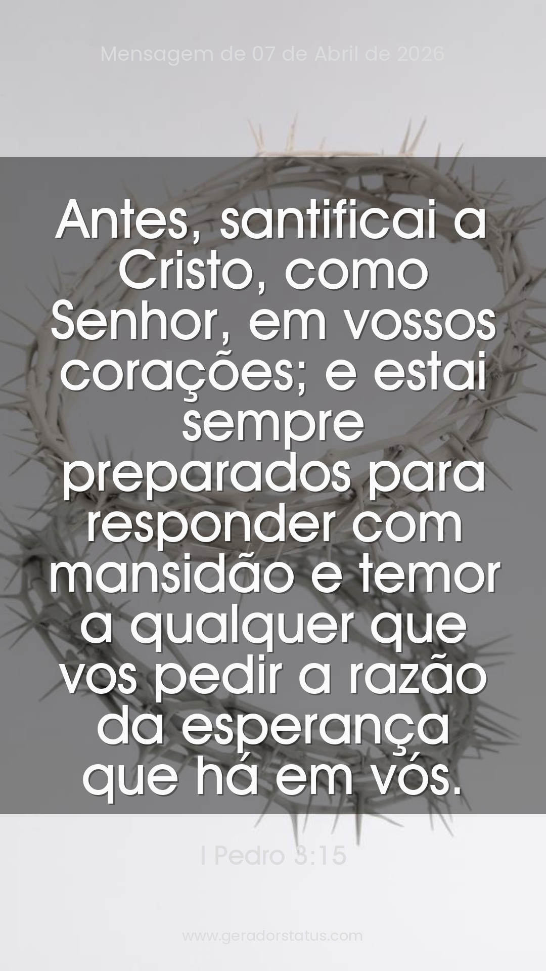 Status do dia: Versículo