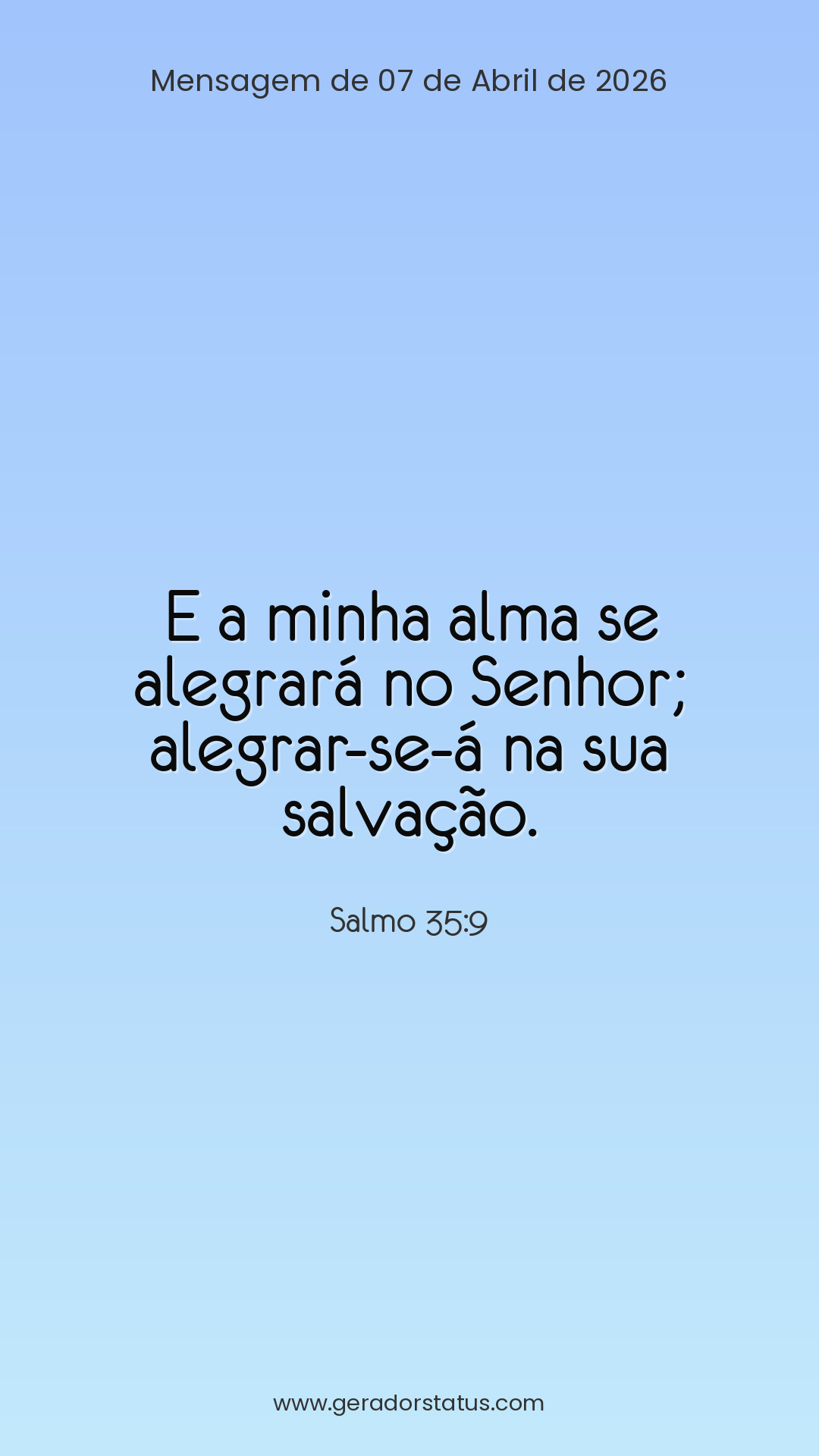 Status do dia: Salmo