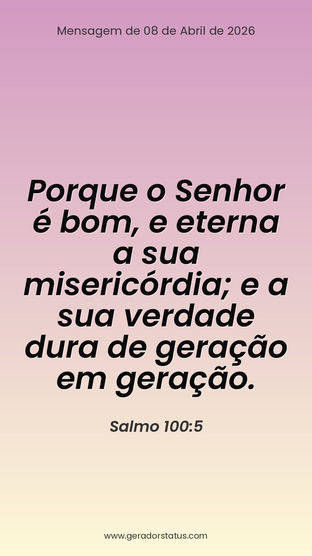 Status do dia: Salmo