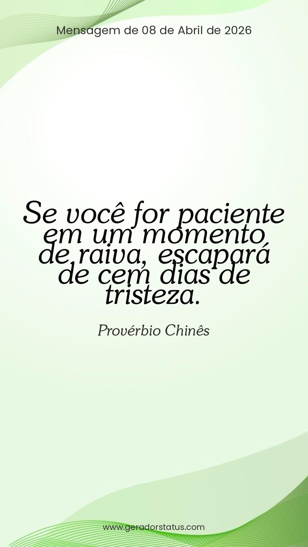 Status do dia: Reflexão