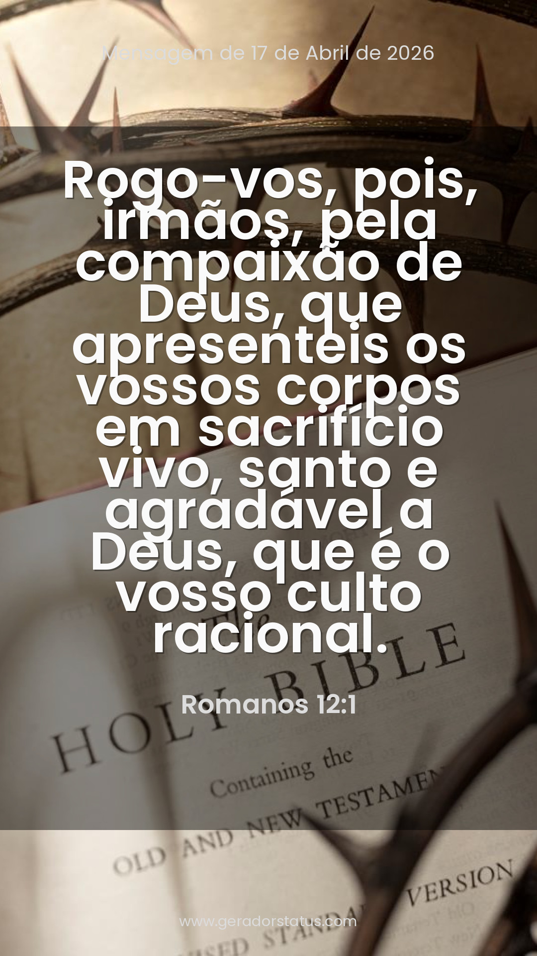 Status do dia: Versículo