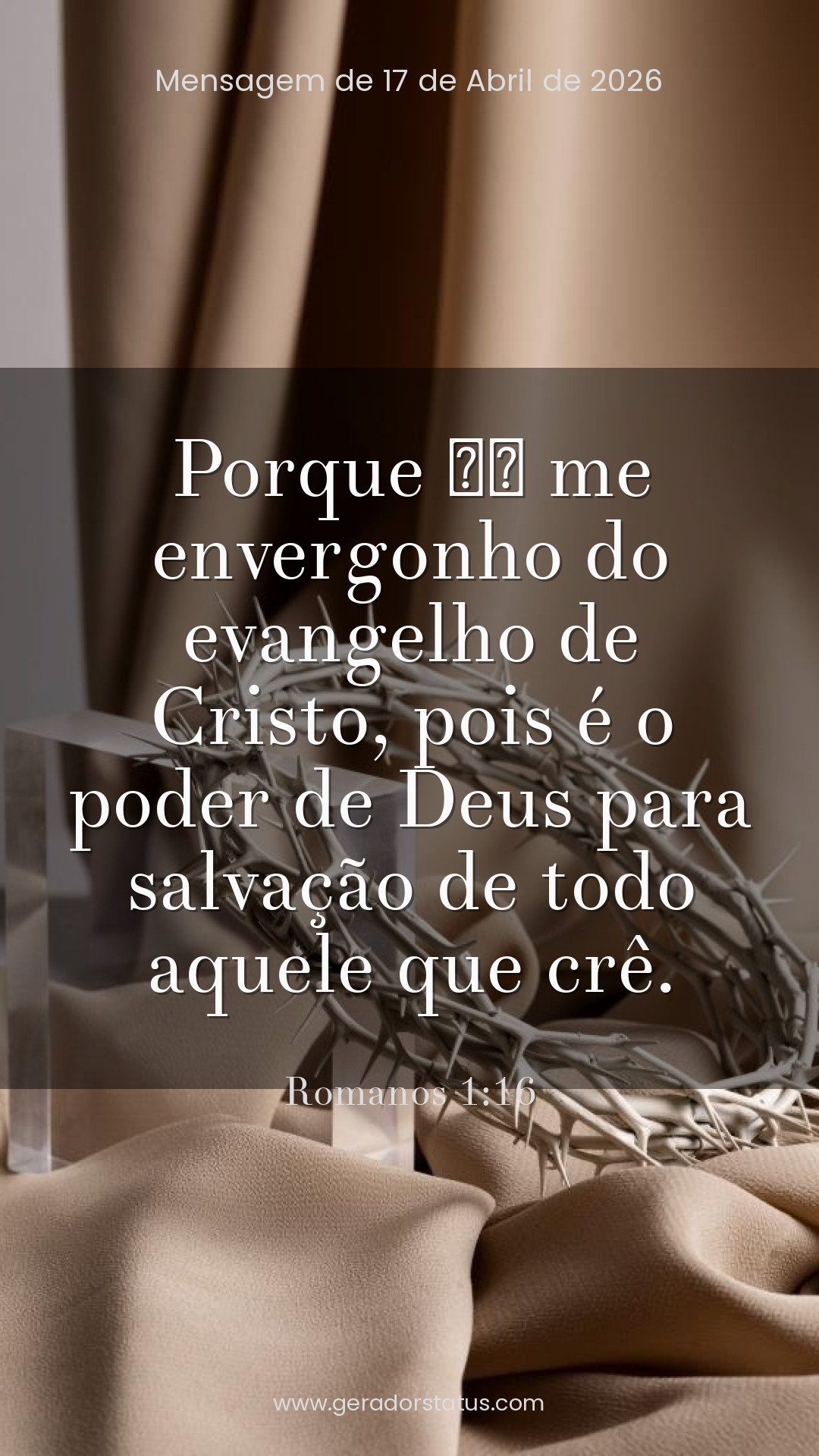 Status do dia: Versículo