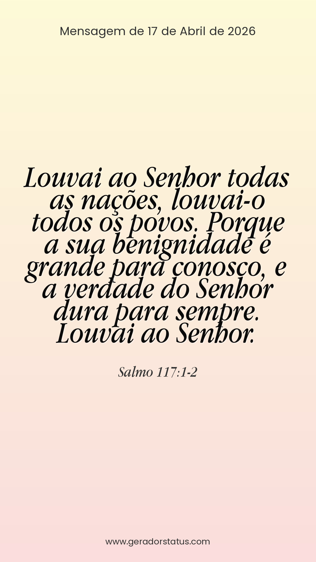 Status do dia: Salmo