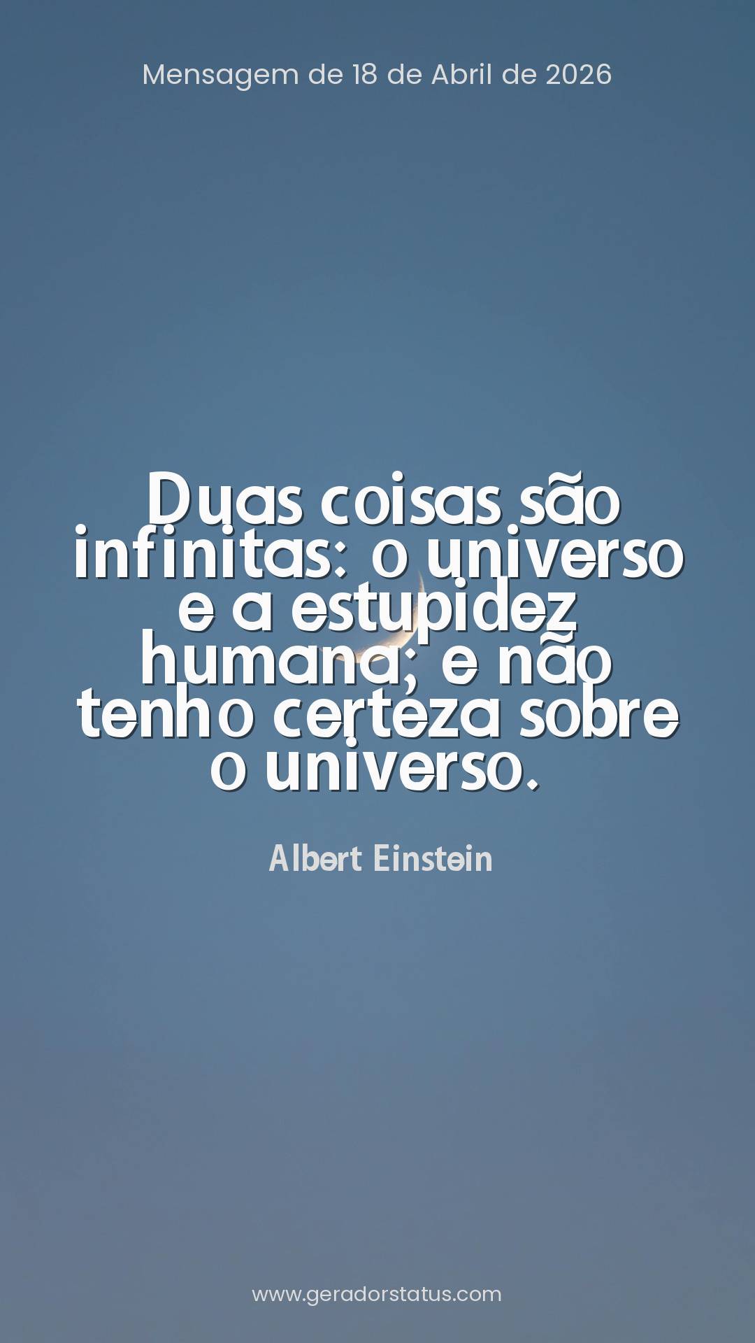 Status do dia: Reflexão