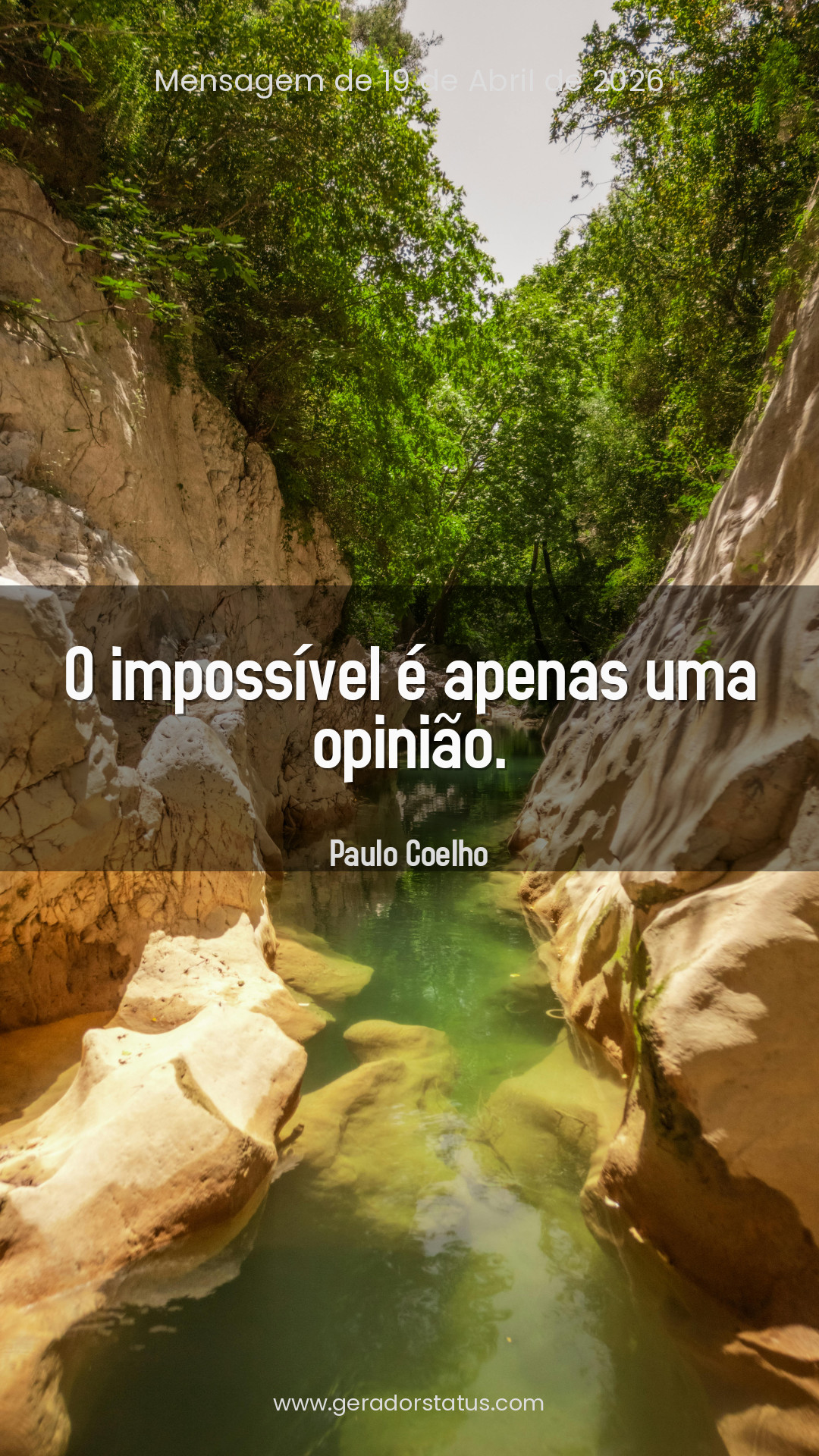Status do dia: Reflexão
