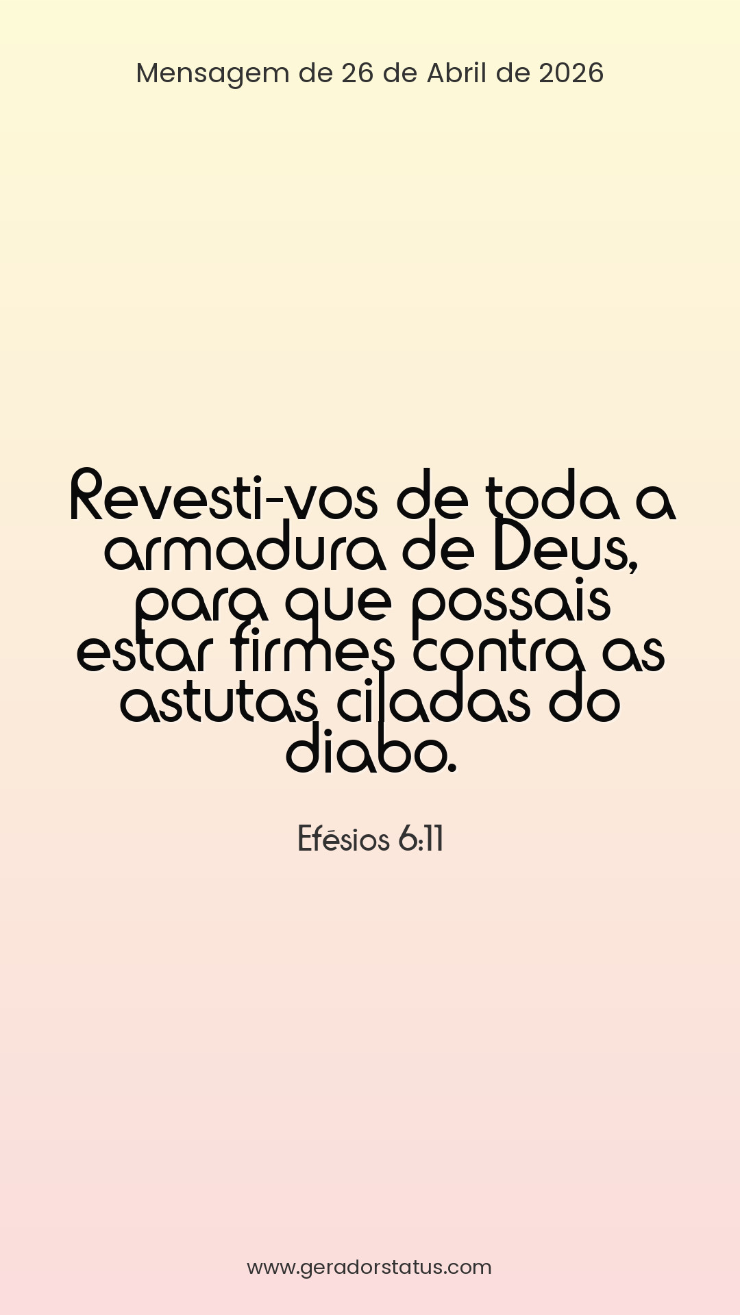 Status do dia: Versículo