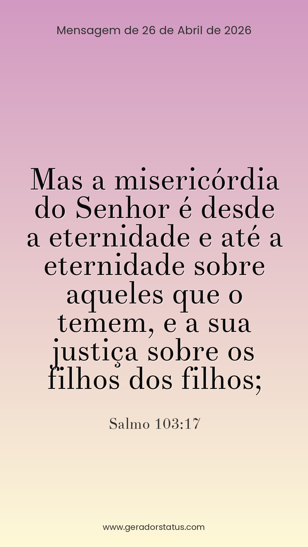 Status do dia: Salmo