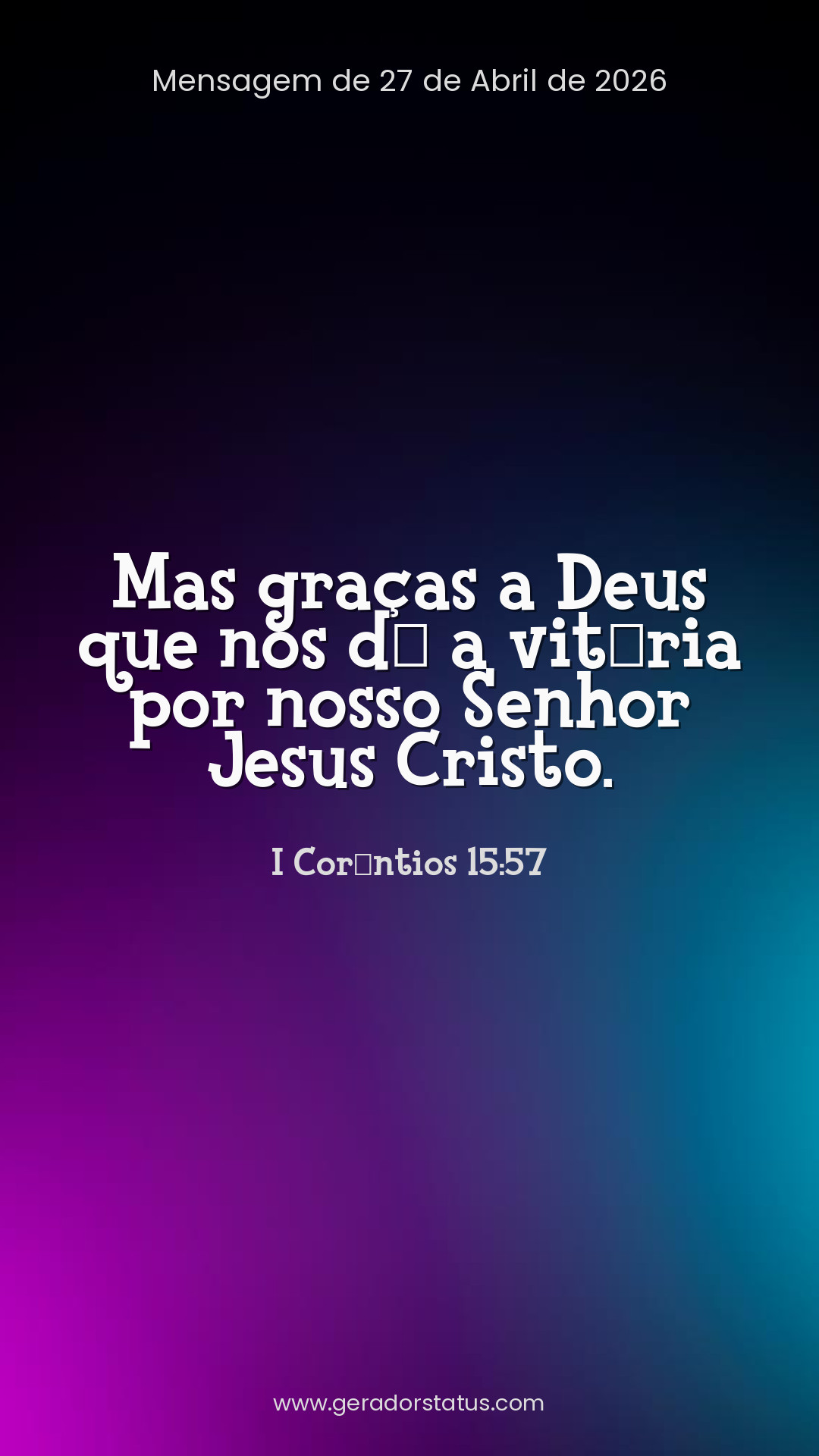 Status do dia: Versículo