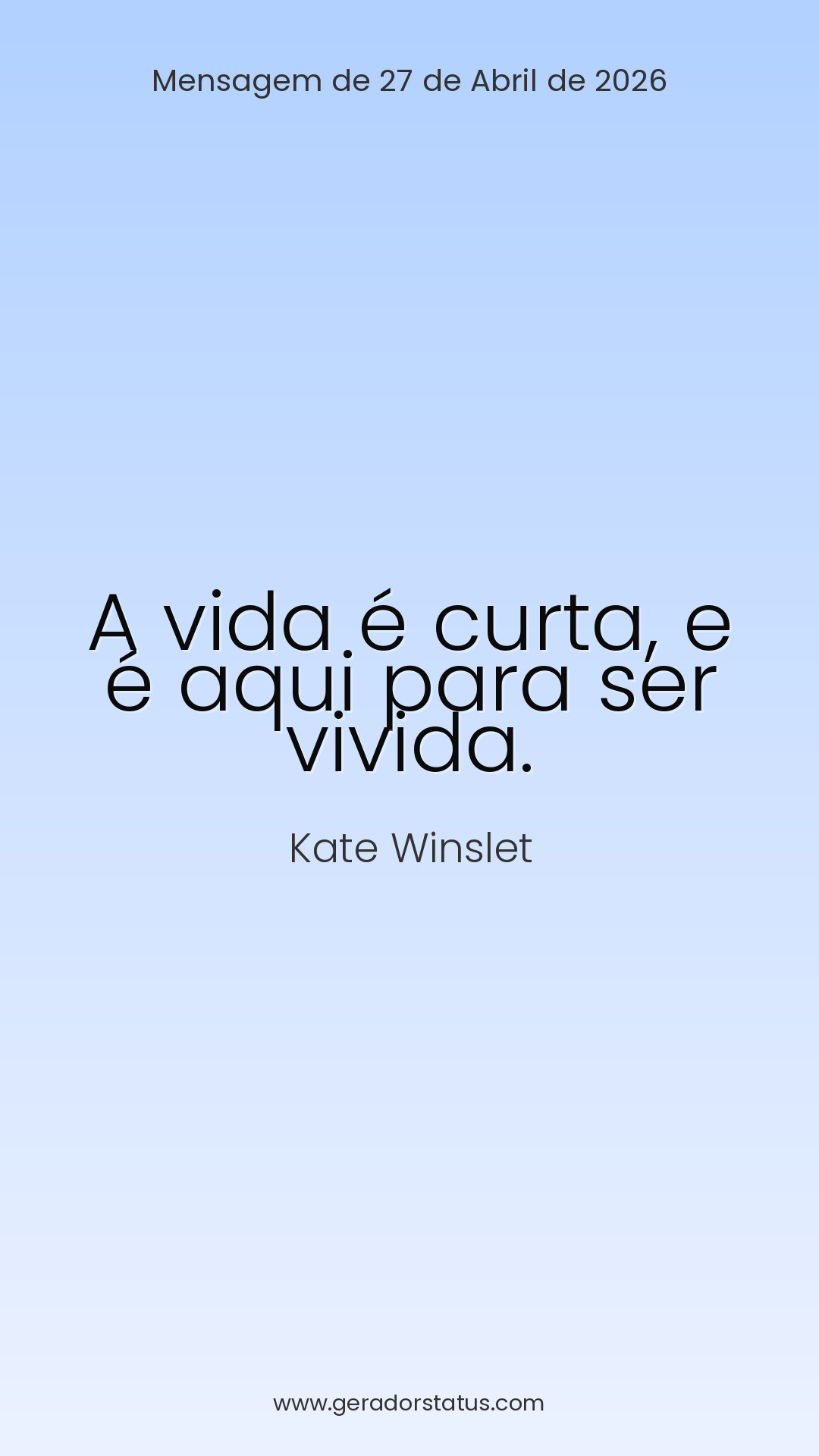 Status do dia: Reflexão