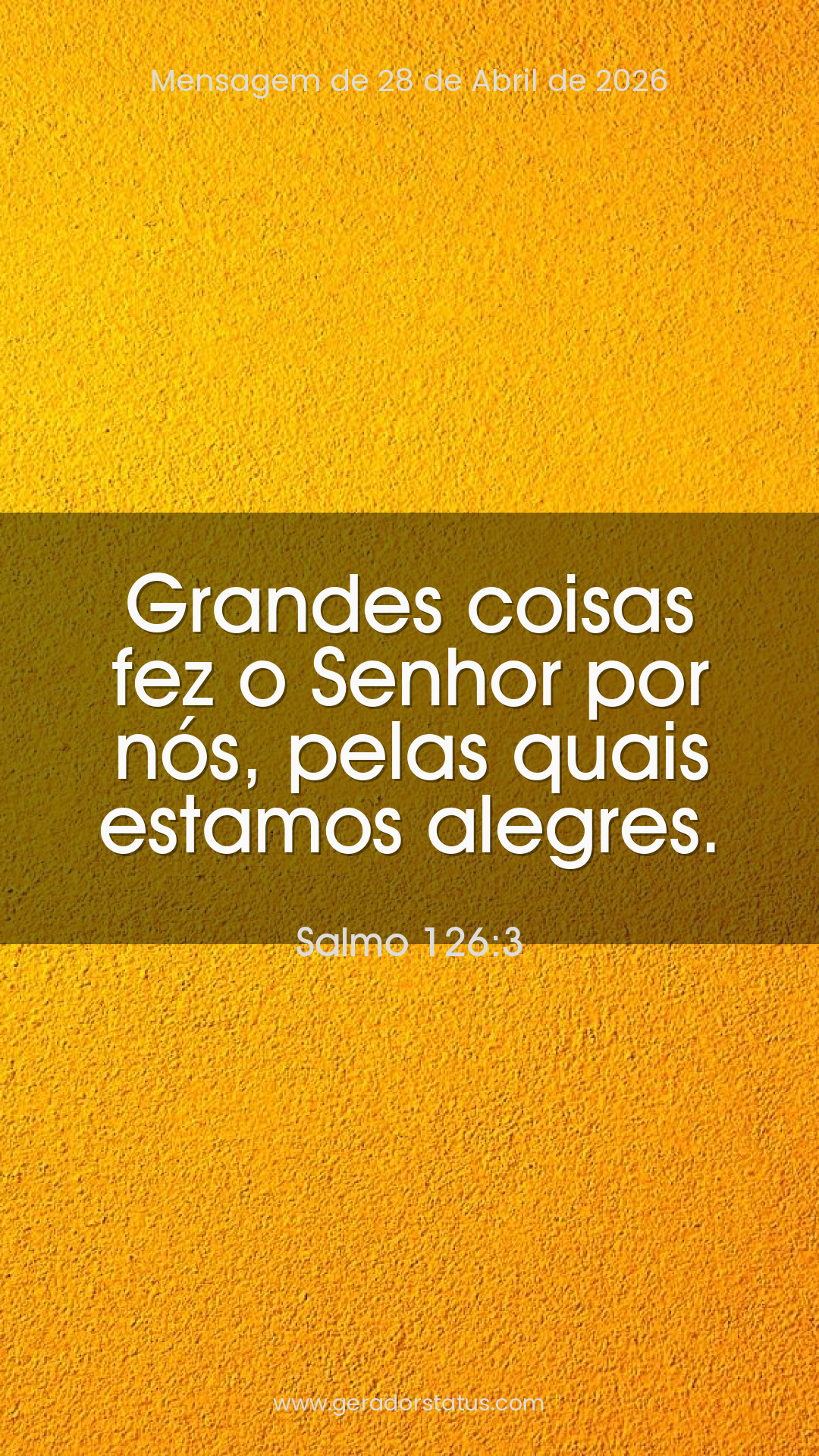 Status do dia: Salmo