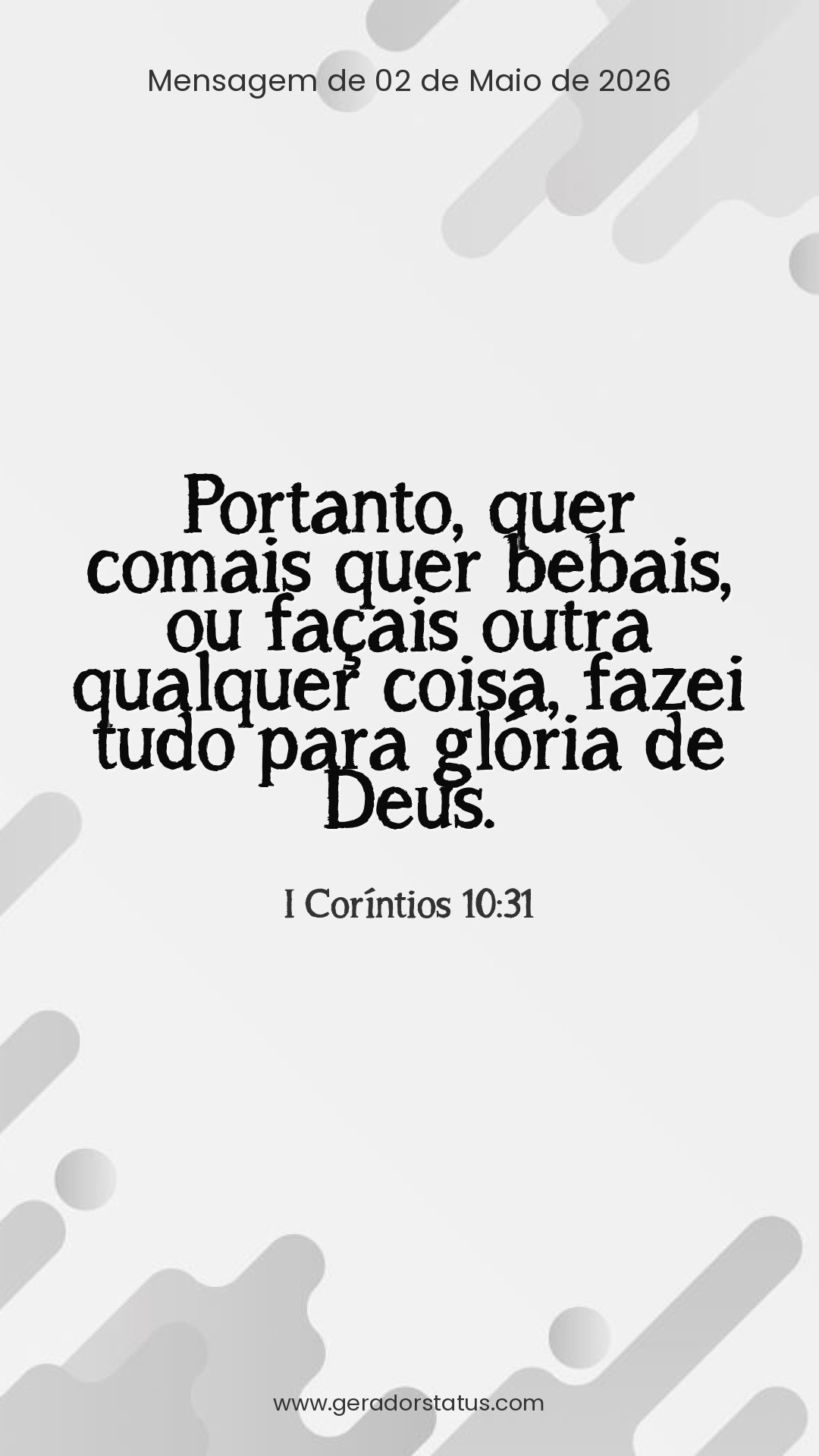 Status do dia: Versículo