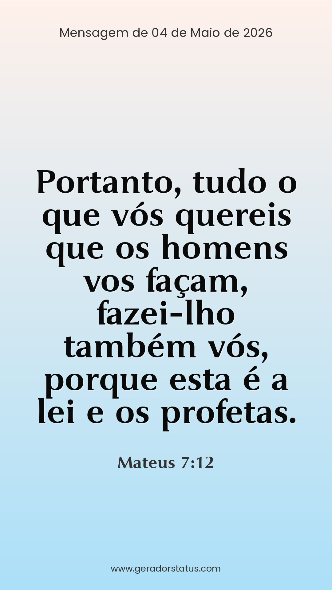 Status do dia: Versículo