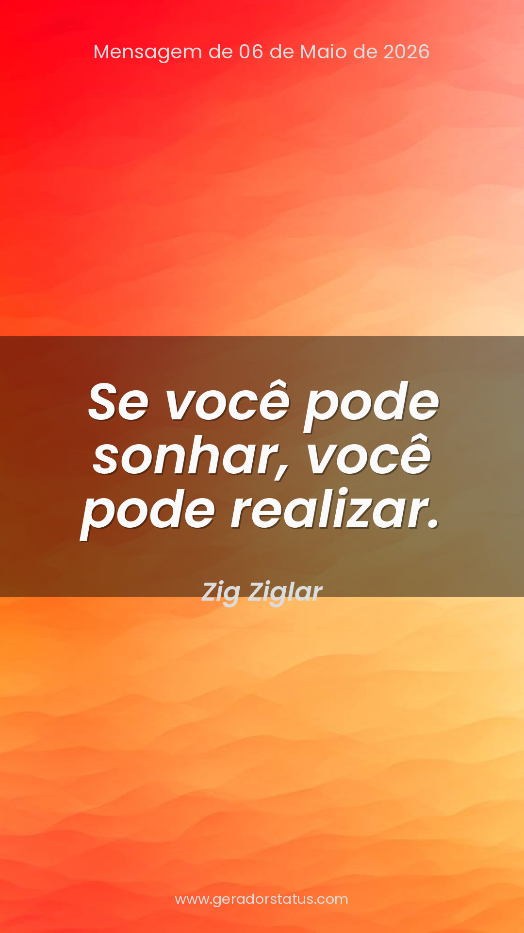 Status do dia: Reflexão